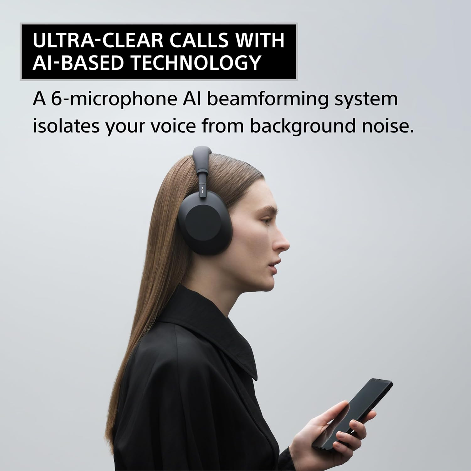 Sony WH1000XM6 Noise Cancelling Wireless Headphones, Platinum Silver [2025] - Premium Sound, Hi-Res Audio with Multi-Noise Sensor Technology, up to 30-Hour Battery-Life, Premium Folding Design