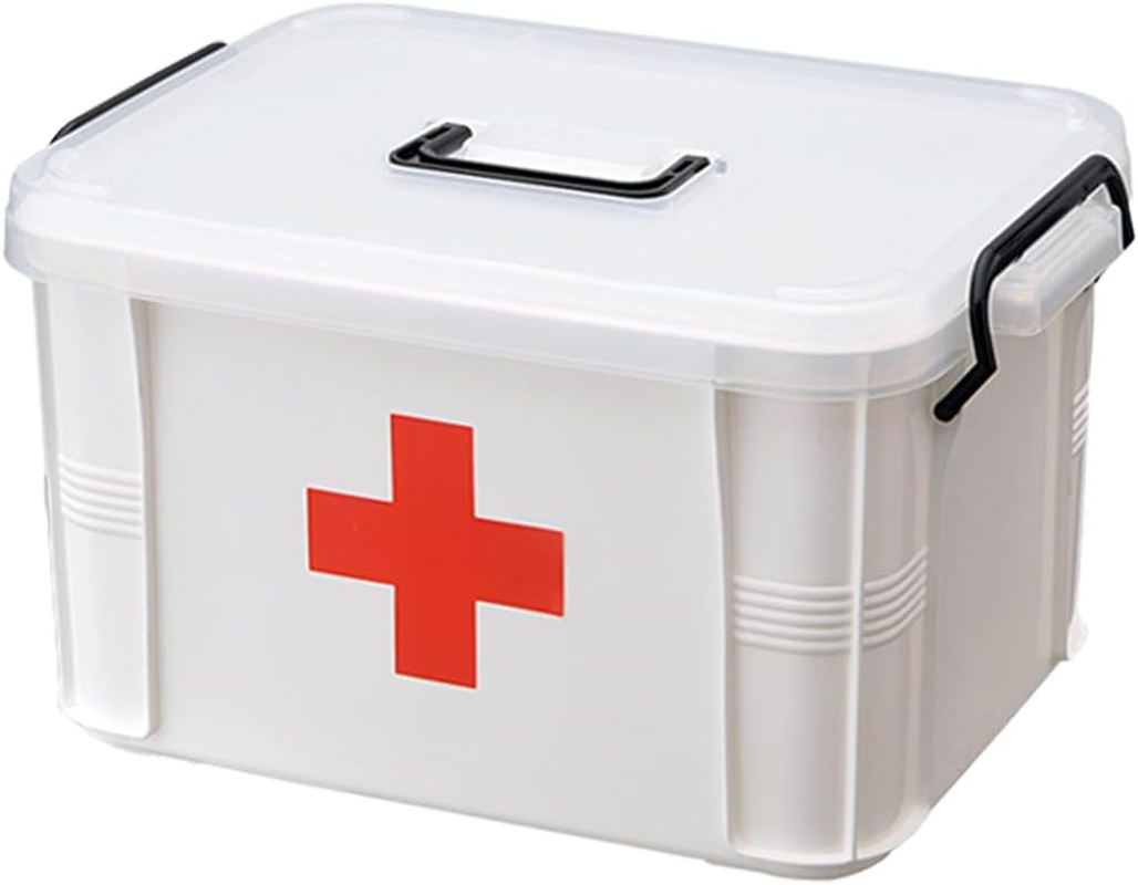 AIMALL Multi-Layer Medicine Storage Box &ndash; Transparent Medical Emergency Storage Box with Large Capacity for Household First Aid &ndash; PP Material, Easy Open Design, 2 Sizes image number 5