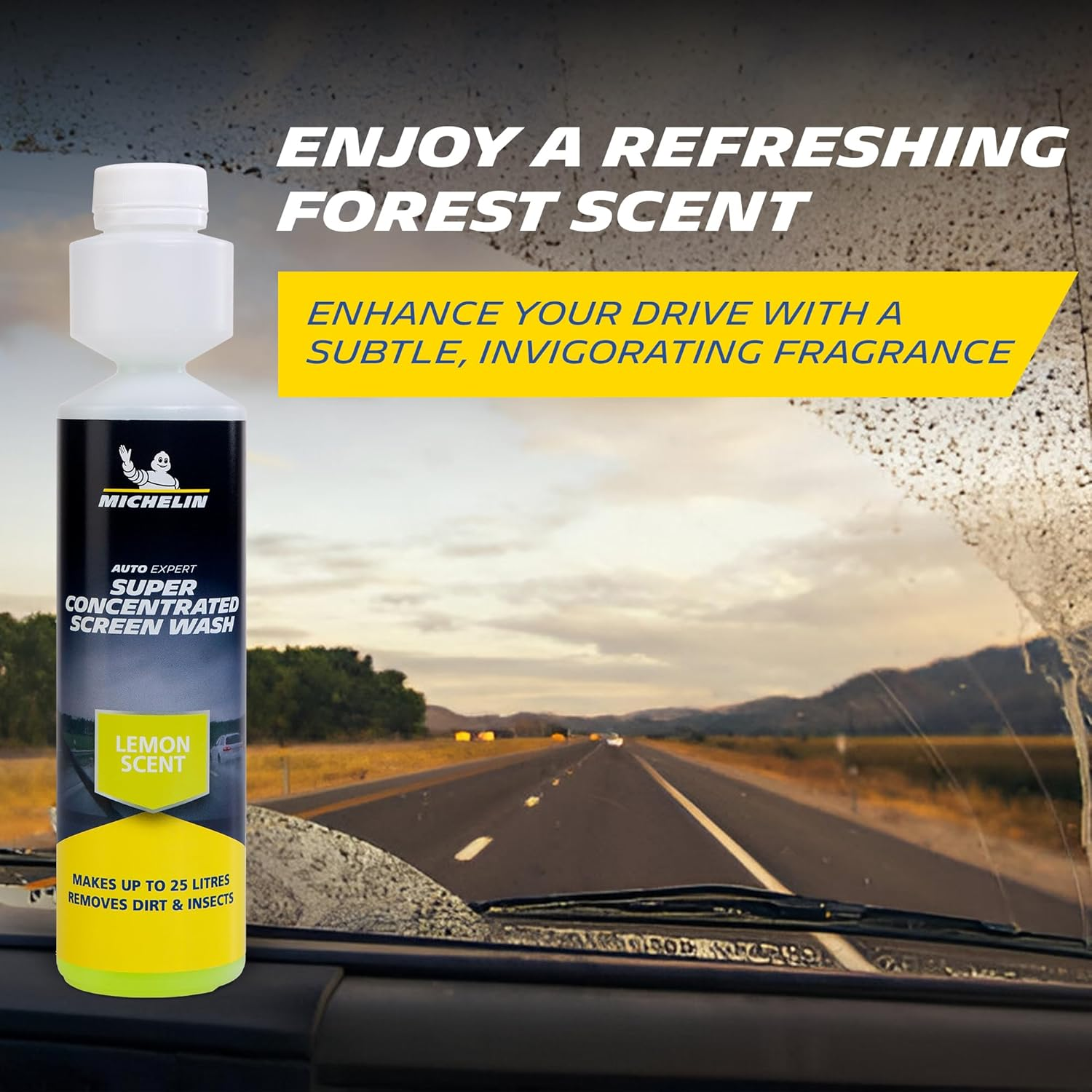 MICHELIN MC31999 Super Concentrated Glass Water Additive, Spring Scent &ndash; 250Ml Windshield Washer Fluid Enhancer