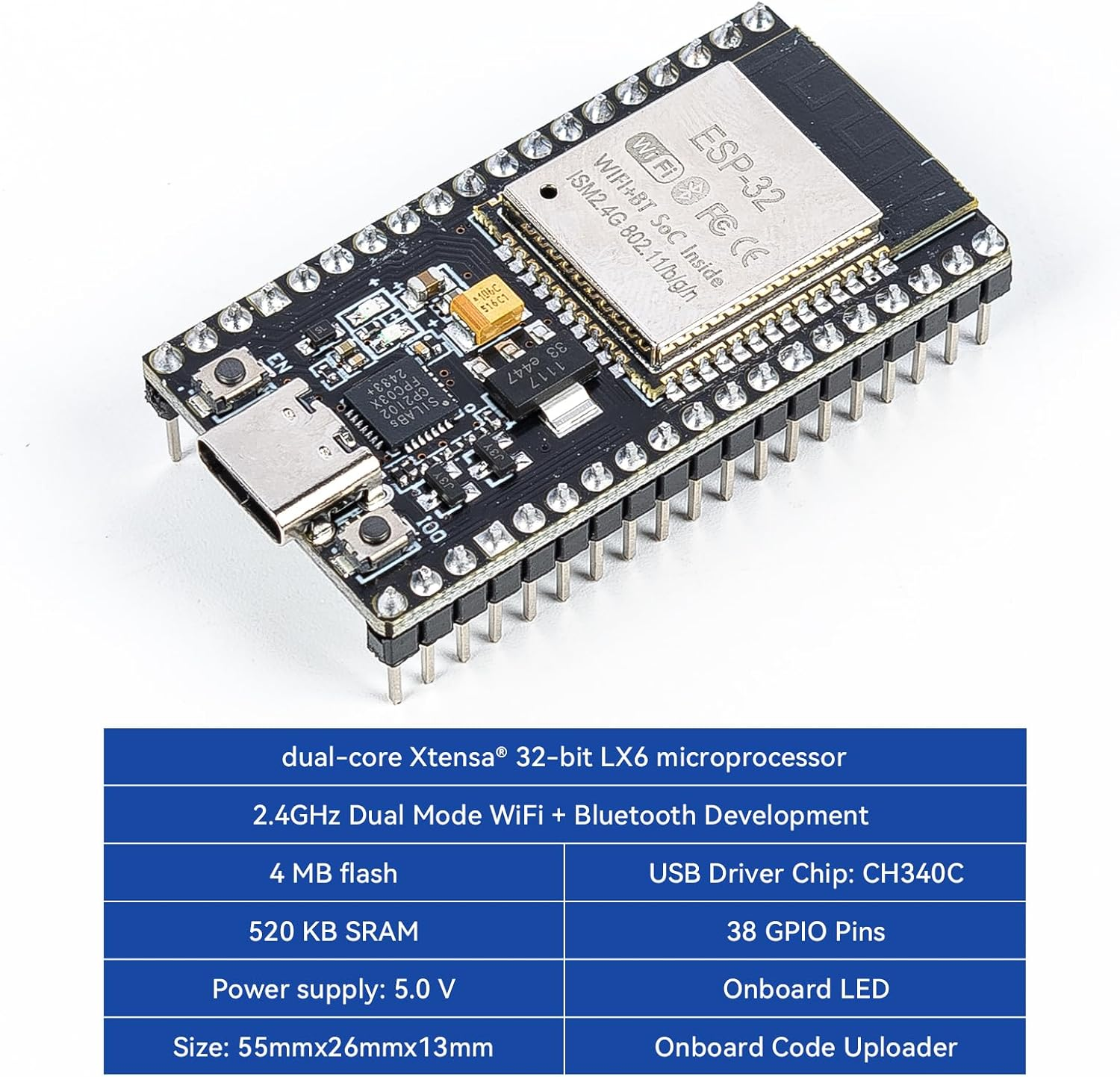 Sunfounder ESP32 Ultimate Starter Kit (Compatible with Arduino) ESP32CAM, Rohs Compliant, Python C Scratch, Video Courses, Iot for Beginners Engineers, ESP32-WROOM-32E Board & Battery Included image number 6