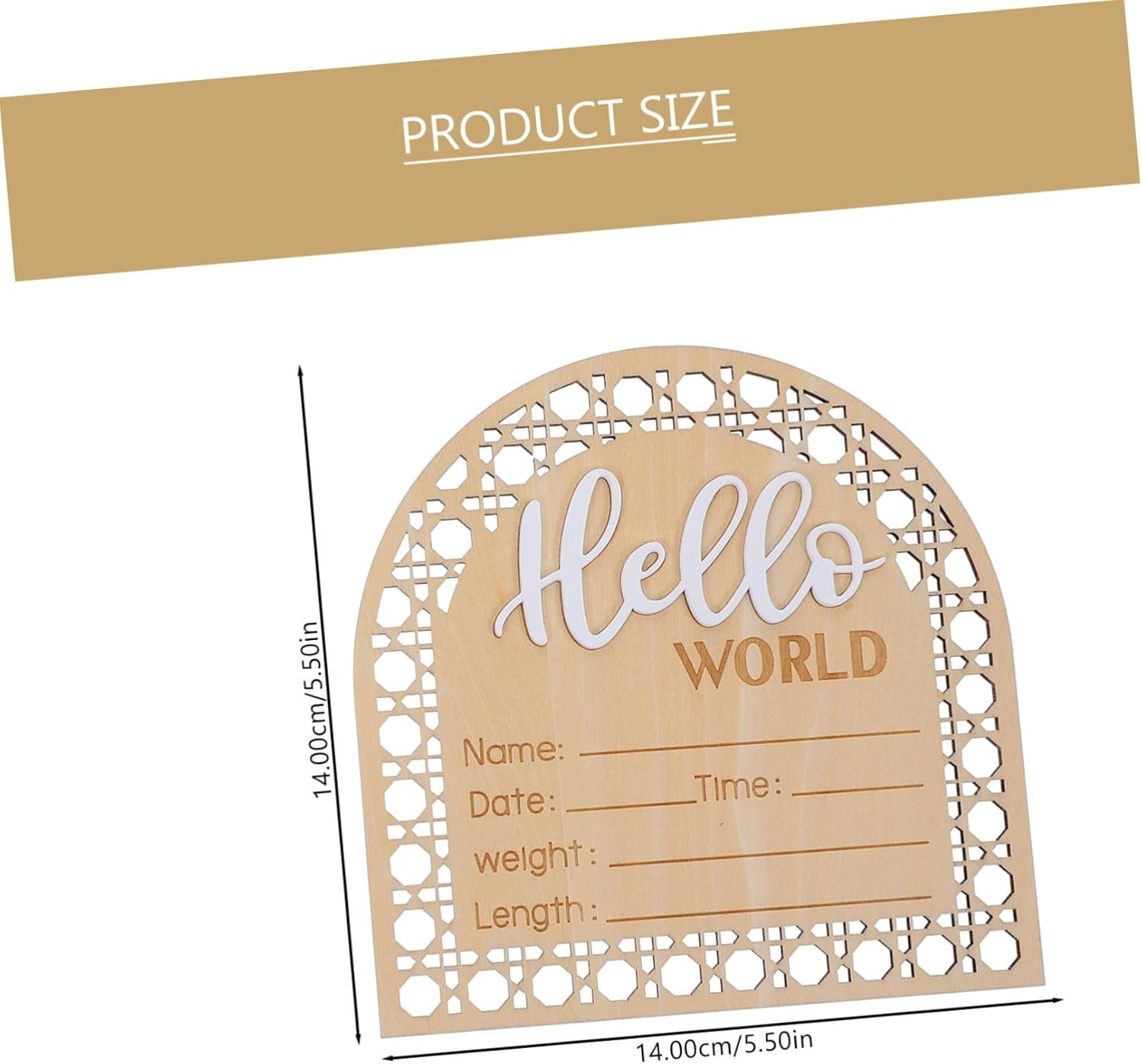 2Pcs Baby Name Announcement Sign Wooden Newborn Birth Announcement Board Nursery for Hospital Newborns Baby Name Sign Cards image number 3