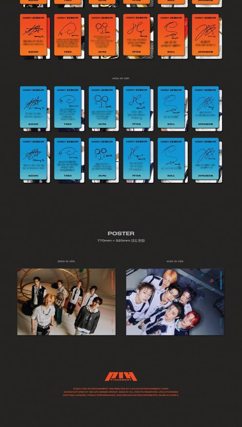 P1HARMONY HARMONY : ZERO in 4Th Mini Album ZERO in Version Cd+96P Booklet+1P Standing Photocard+1Ea LOGO Sticker+1Ea Photo Stamp+1P Special Photocard+1P Selfie Photocard+Tracking Sealed image number 1