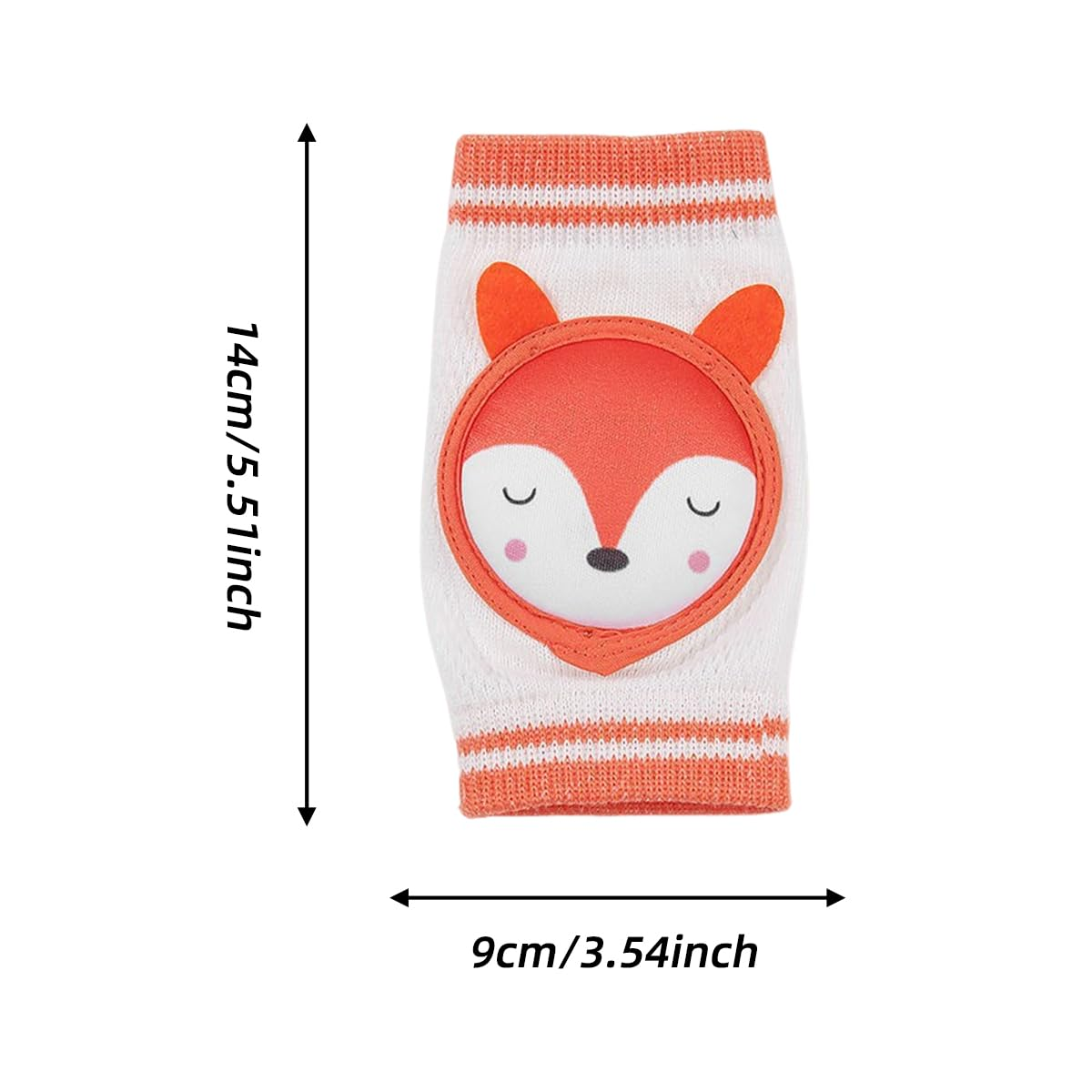 JZS Baby Knee Pads for Crawling, Breathable Cotton, Knee Protector with Sponge Pad, 3 Pairs, Style 2