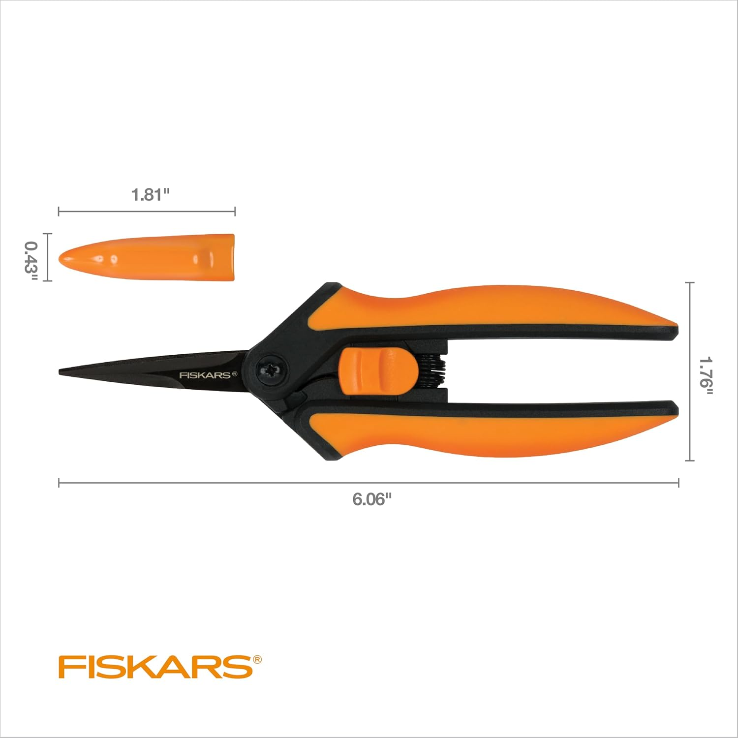 Fiskars Gardening Tools: Micro-Tip Pruning Shears, Non-Stick Precision-Ground Blades, 6&rdquo; Sharp Plant Scissors (399241-1001) image number 4