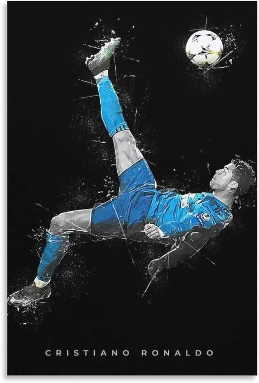 BFXLMKI FANCHUANG Cristiano Ronaldo Poster Wall Art Prints Canvas Painting for Unframe:16X24Inch(40X60Cm) image number 3
