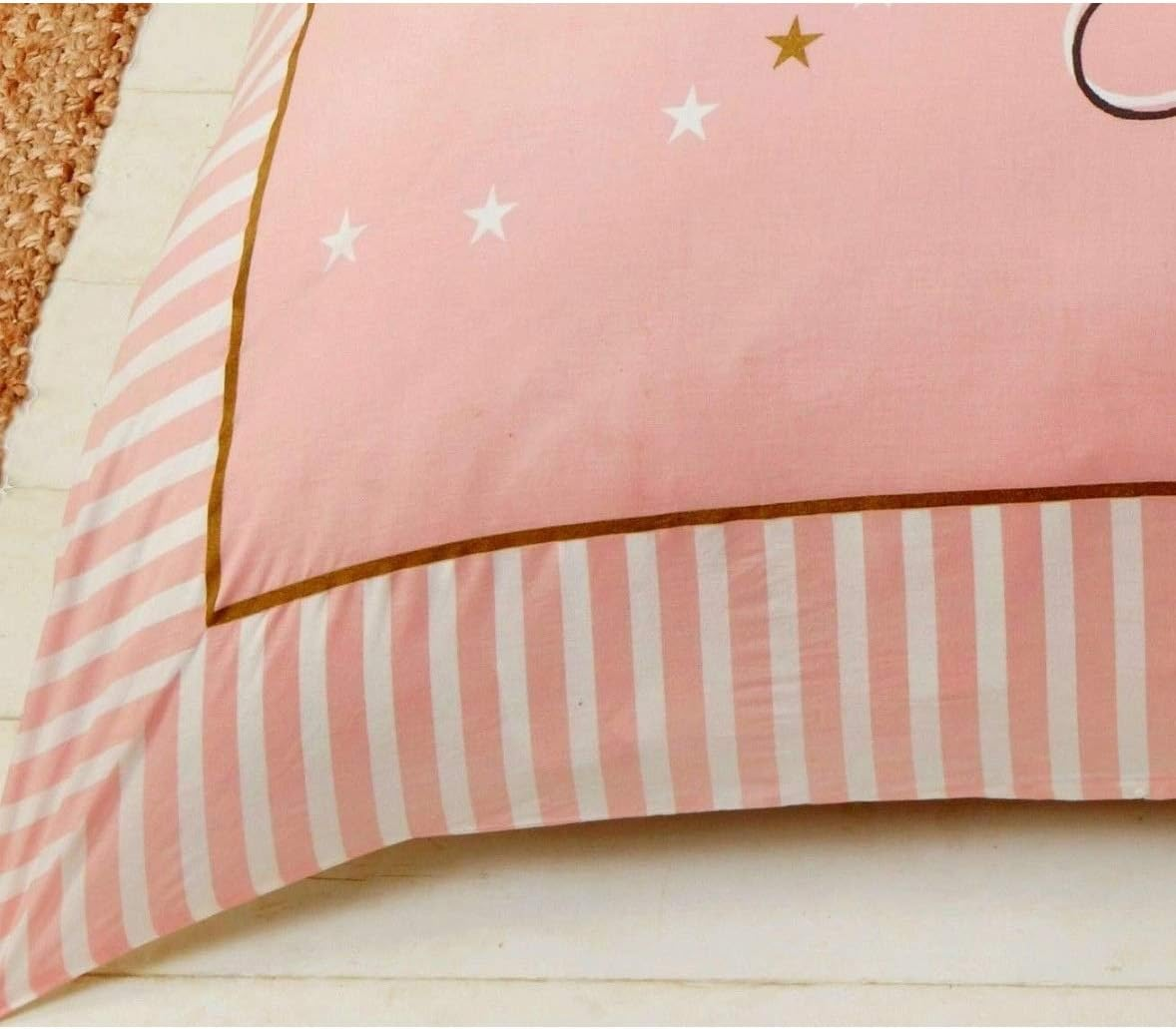 Rapport Home Wish upon a Star Pink Double Bedding Set - Pink Double Duvet Cover Set image number 3