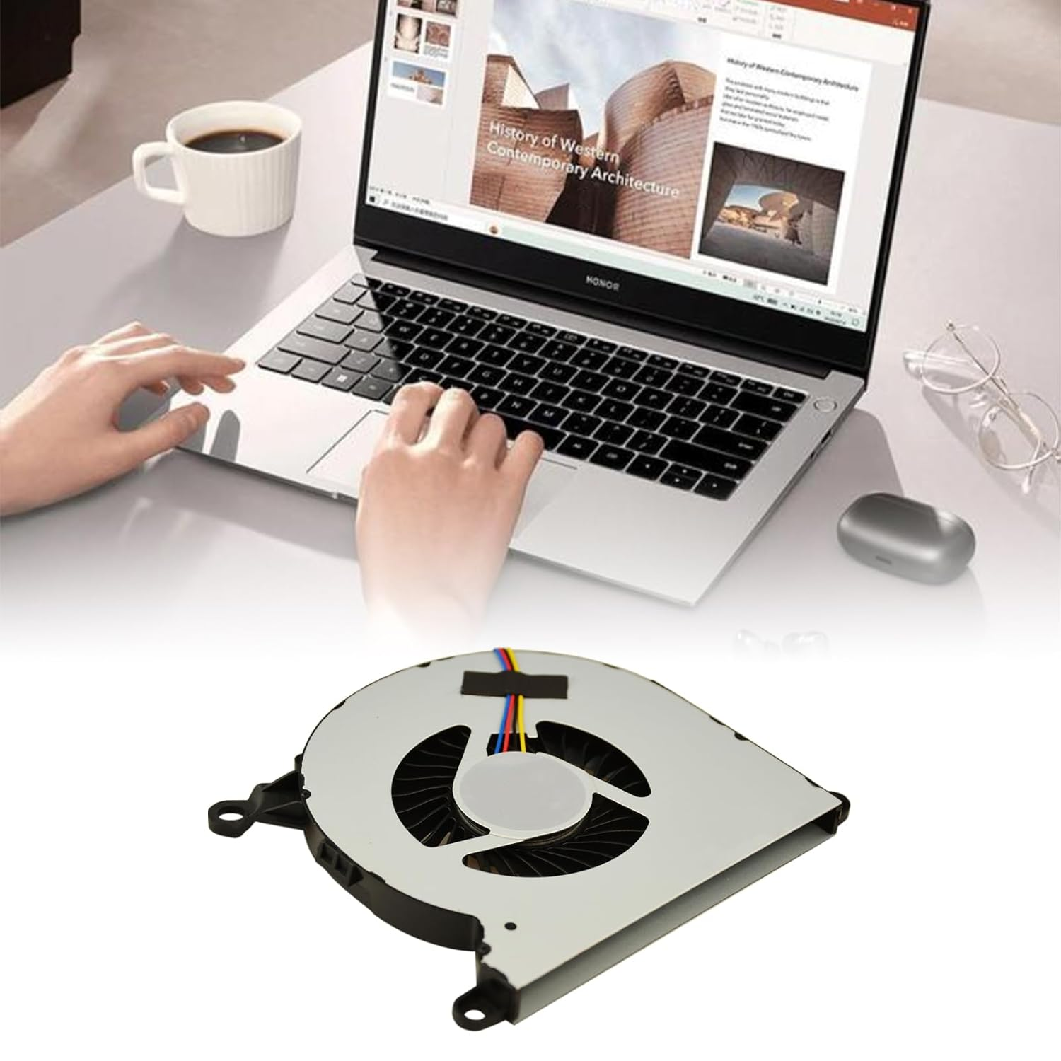 Replacement CPU Cooling Fan, 4 Pin Replacement Computer CPU Cooling Fan for Nuc8I7Beh Nuc8I3Beh Nuc8I5Beh Nuc8I5Bek image number 4