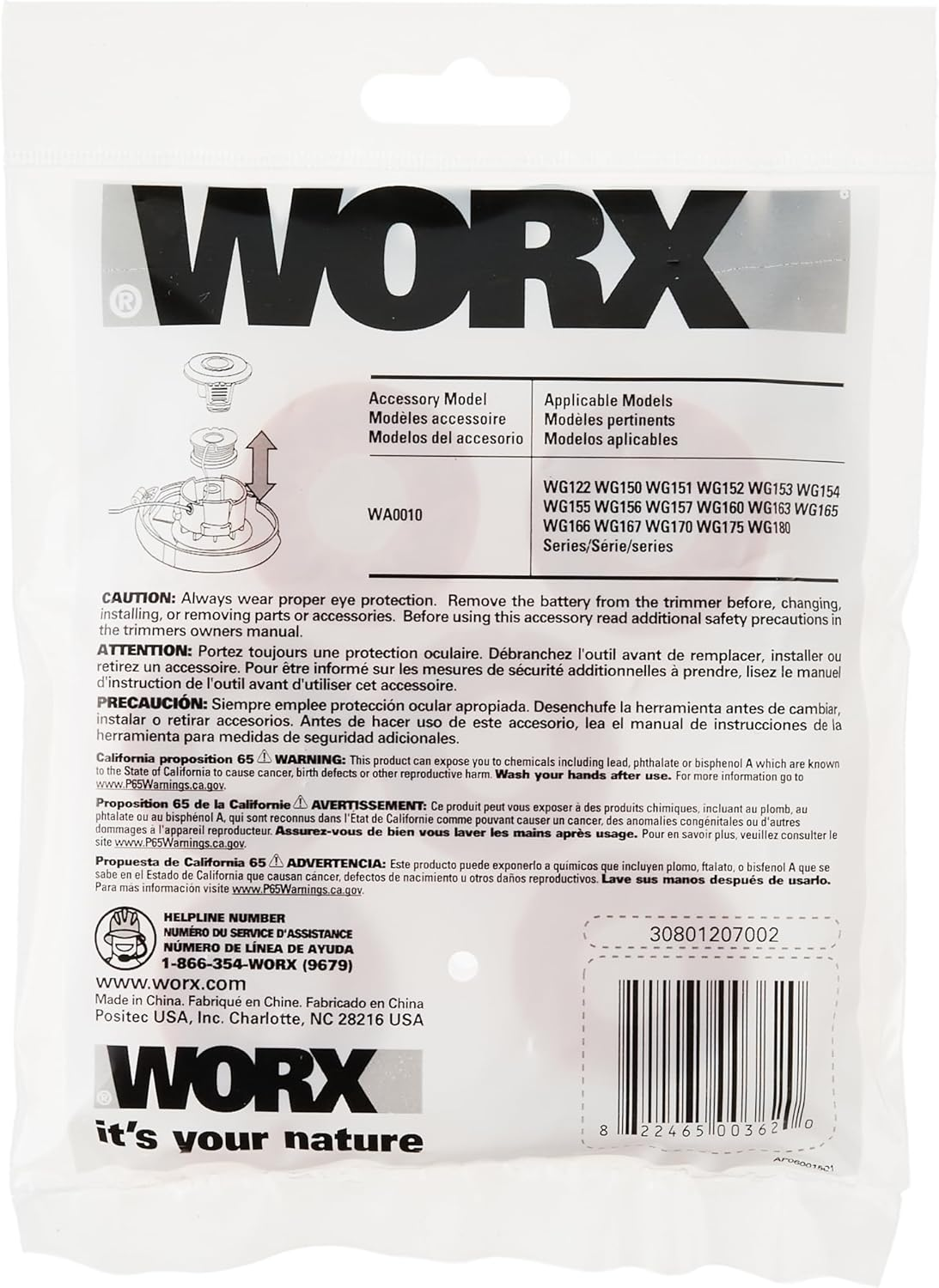 Worx WA0010 (6) Replacement Trimmer Line for Select Cordless String Trimmers image number 3
