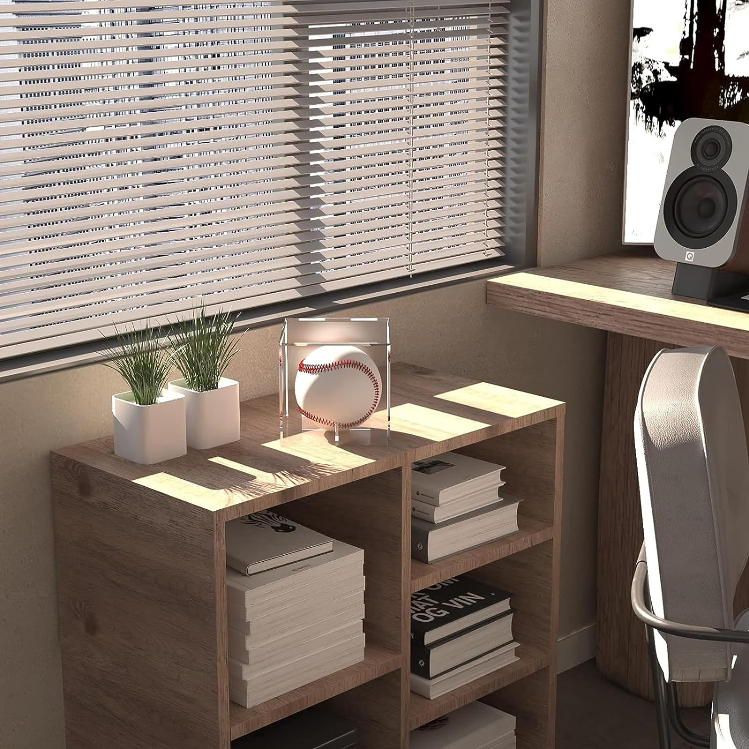 2 Pack Baseball Display Case,Acrylic Cube Baseball Holder UV Protected Acrylic Baseball Storage Box Display Case For,Baseball Baseball Storage Rack image number 6