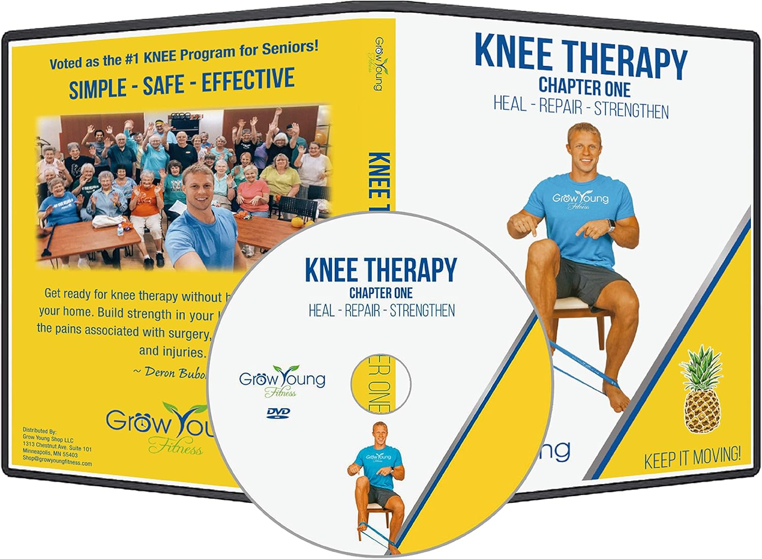 Grow Young Fitness Chapter One Knee Therapy for Seniors - Stretch and Strengthen Your Knees at Home - Simple, Safe, Effective Workout DVD for Elderly image number 2