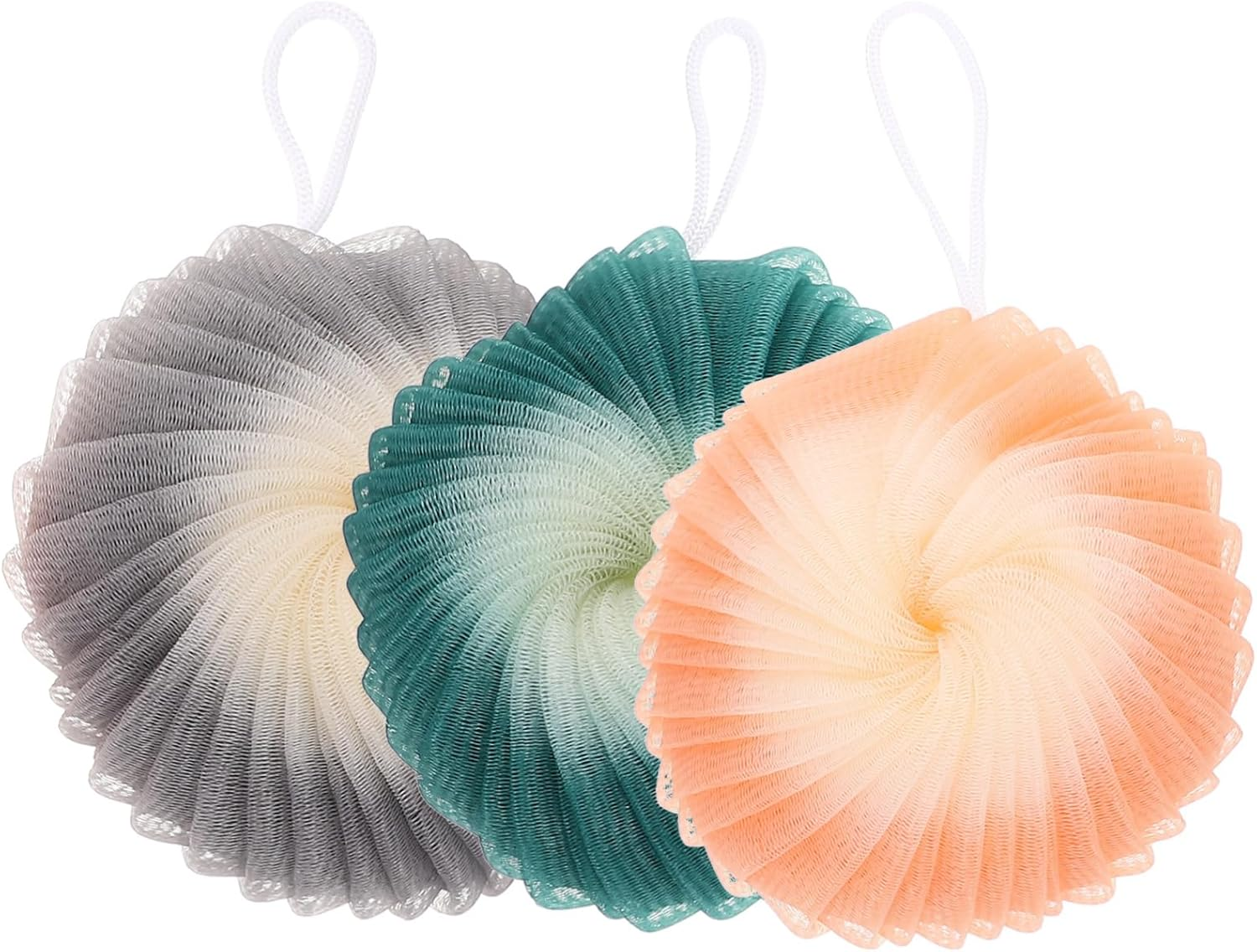 Anneome 3Pcs Body Exfoliating Sea Shell Bath Scrubber for Smooth Skin Travel Loofah For image number 1