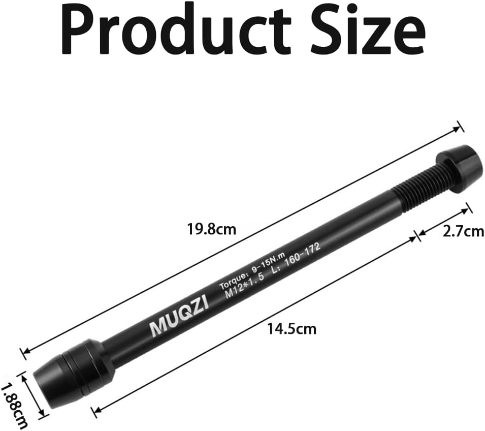 Bike Trainers Thru Axles,Bike Thru Axle,Bicycle Trainer Thru Axle,Replacement Skewer Axle,For Bicycle Indoor Trainer,For Rear Wheel Attachment Trainer,Black image number 6