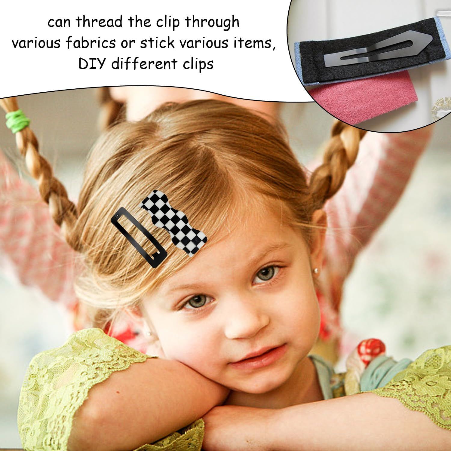 10 Piece Water Drop Hair Clips and 10 Pieces Square Hair Clips, Press Hair Clips, Metal Hair Clips, Bang Hair Clips, Hair Clips, Black Hair Clips