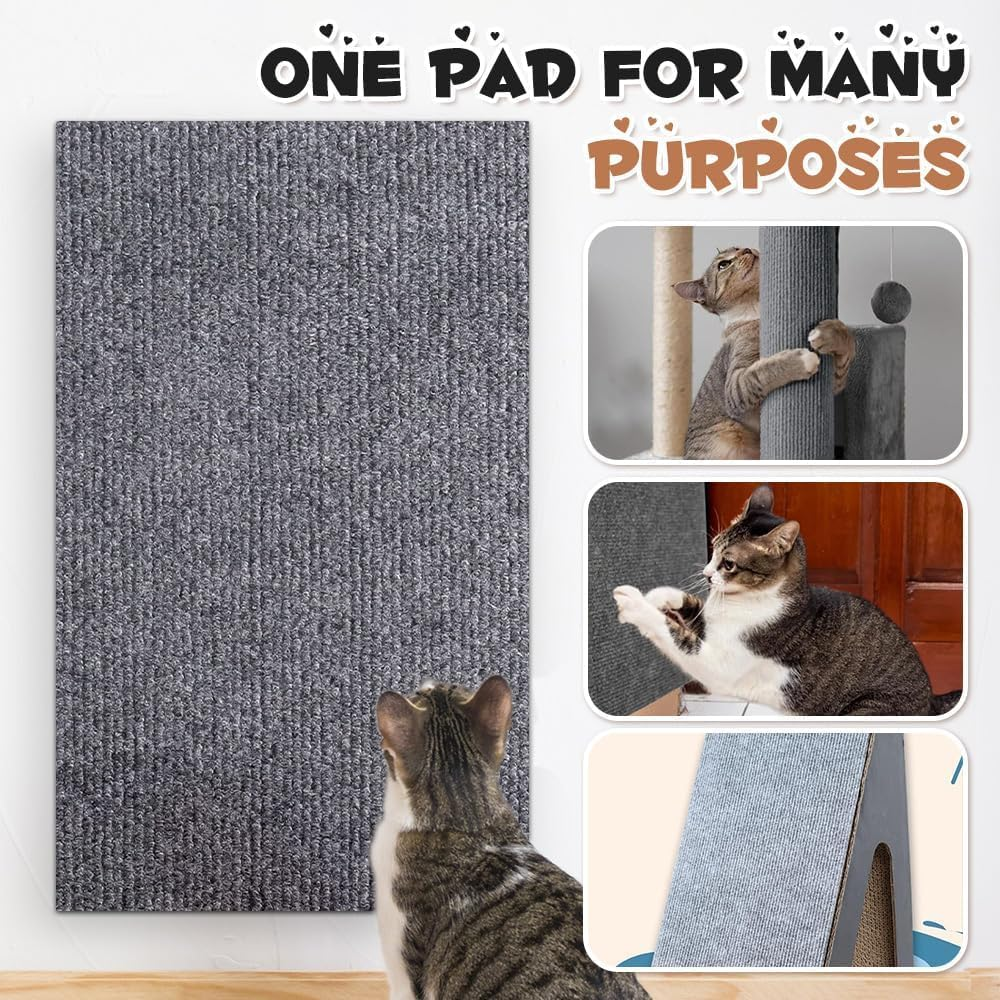 Self-Adhesive Cat Scratching Mat, 40 X 200 Cm, DIY Climbing Cat Scratcher, Cat Scratching Mat for Protects Carpets, Trimmable Self-Adhesive Scratching Wall Cat Scratching Boards, Cat Scratching Board, image number 3