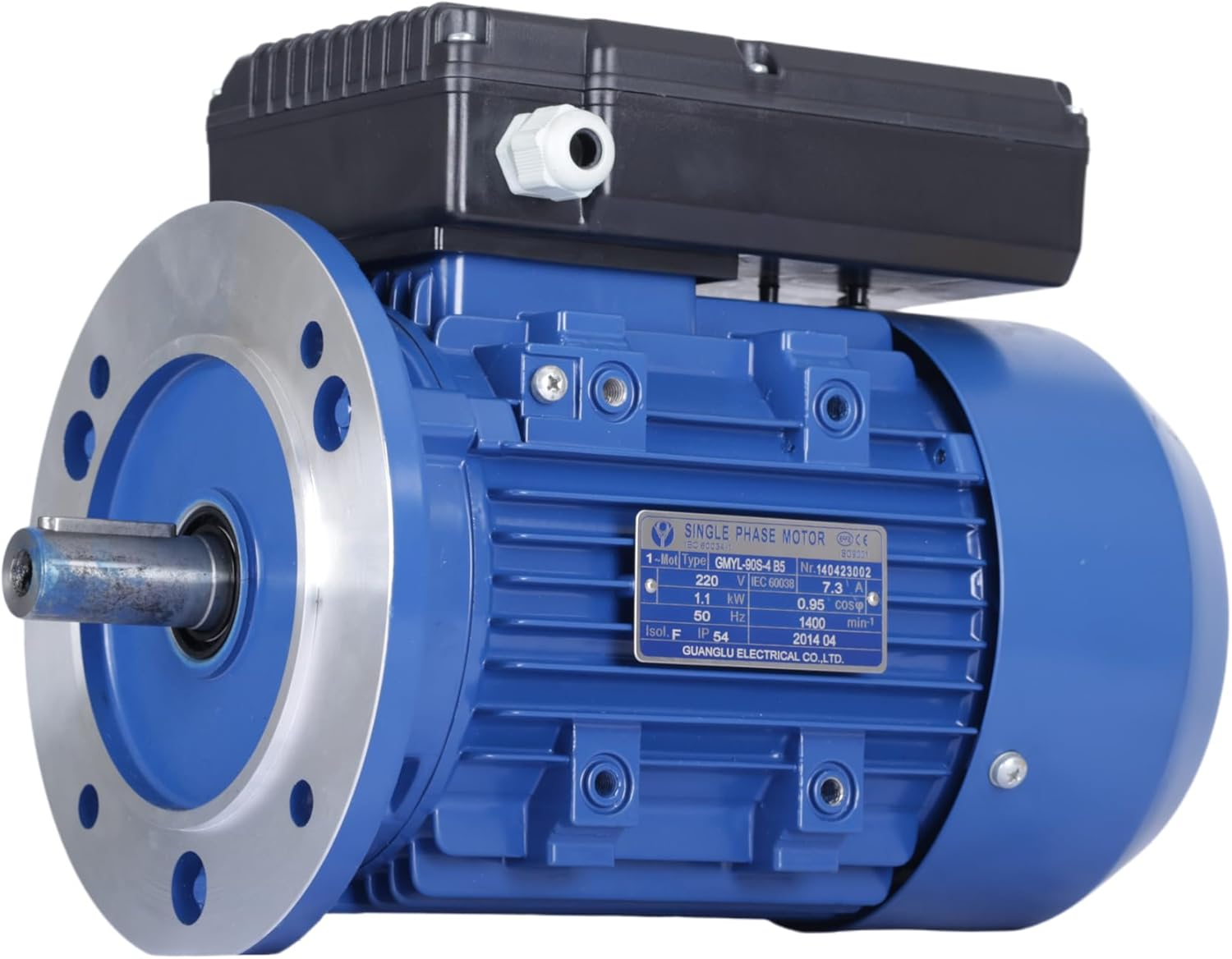 0.25Kw 0.33HP 1400Rpm Electrical Motor 1Phase 240V Reverse Dual Caps 14Mm Shaft image number 2