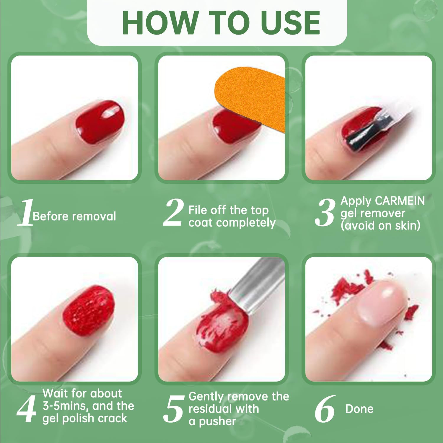 Gel Nail Polish Remover Kit, Fast Efficient Gel Polish Remover for Tough Gel, No Damage to Nails Remove Soak off Nail Gel Polish Portable Magic Remover -0.5Oz image number 5