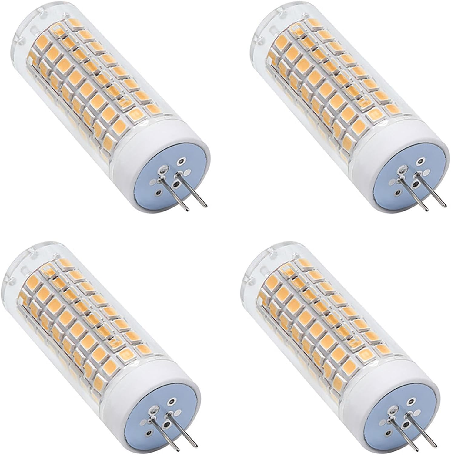 G8 LED Bulb 220-240V AC 10W Equivalent to 100W Halogen Bulb, T3 JC Type Bi-Pin Base, 1000 Lm, 4 Pack for Home Lighting, Dimmable(Cool White)