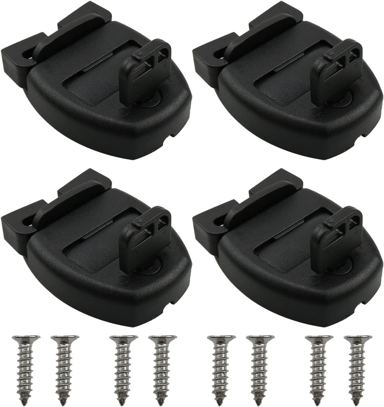 MEETOOT 4Set of Hot Tub Spa Cover Locks Key Pinch Release with 8Pcs Screws, Outdoor Hot Tub Spa Pool Cover Lock down Straps Clips image number 4