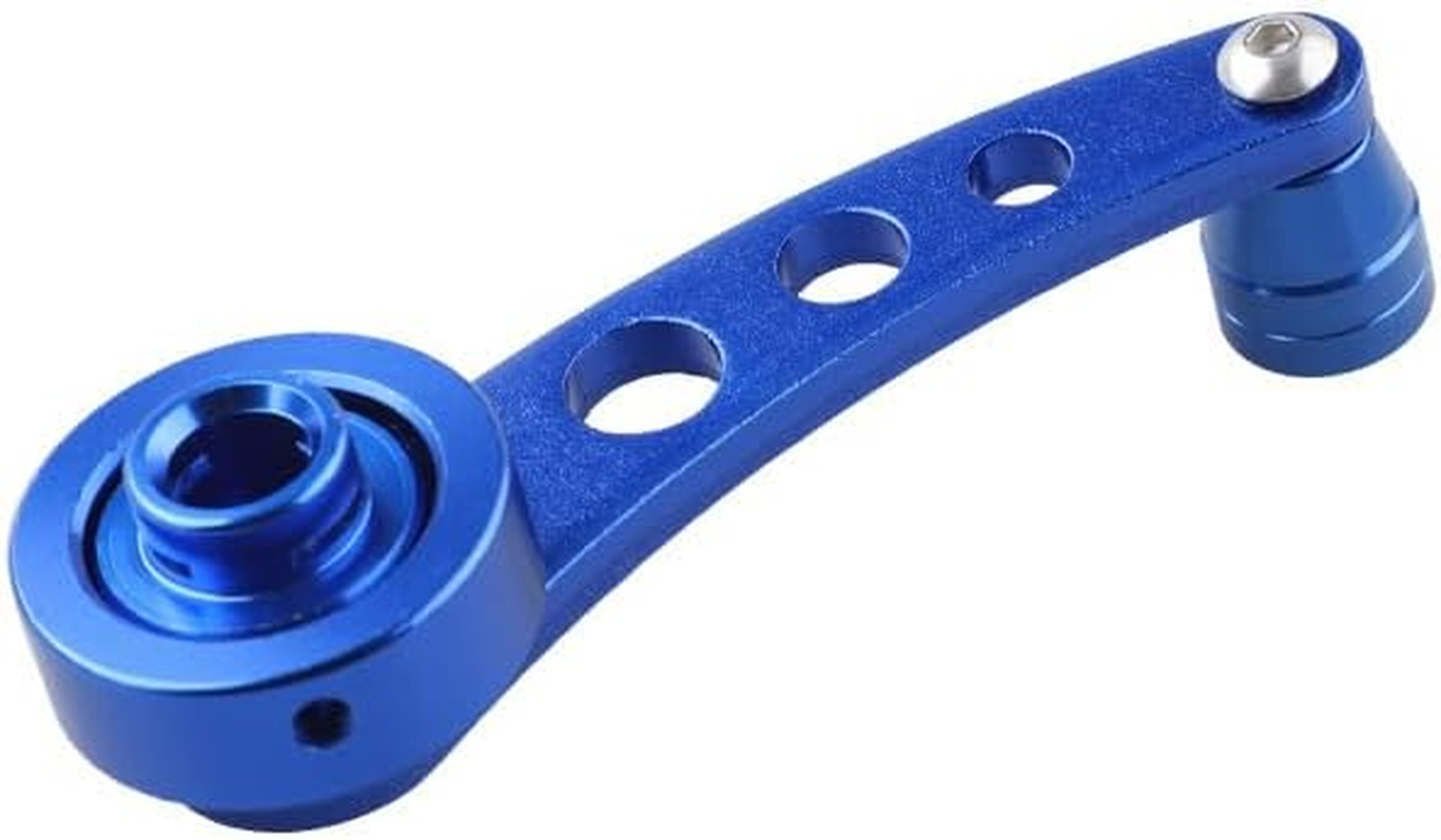 Aluminum Car Window Winder Handle, Easy Install Universal Replacement Crank for Door Glass, Black Anodized SUV Truck Automotive Window Cranks(Black) image number 1