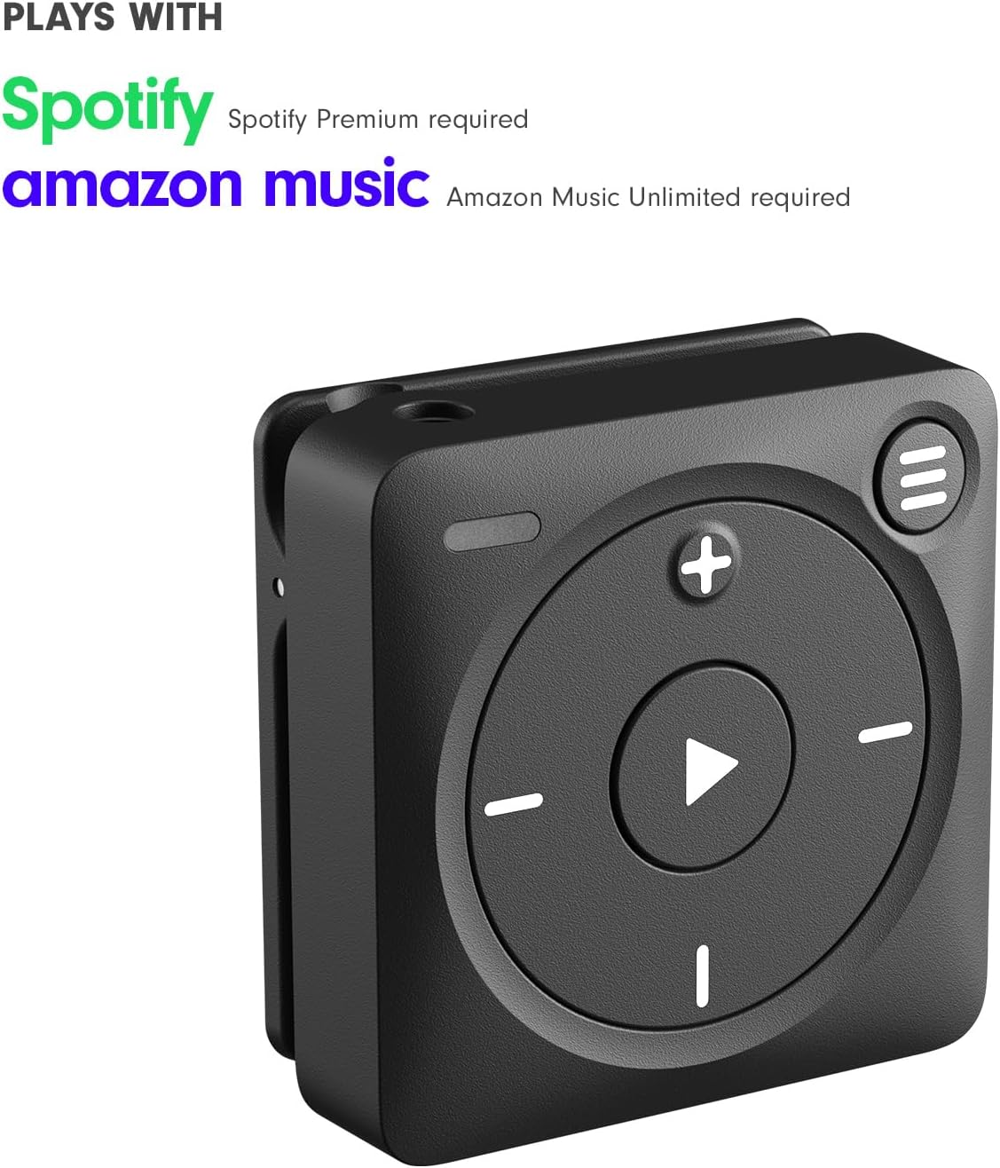 Mighty 3 Spotify Music Player - Compatible with Bluetooth & Wired Headphones - 1,000+ Song Storage - No Phone Needed - (Black), M200