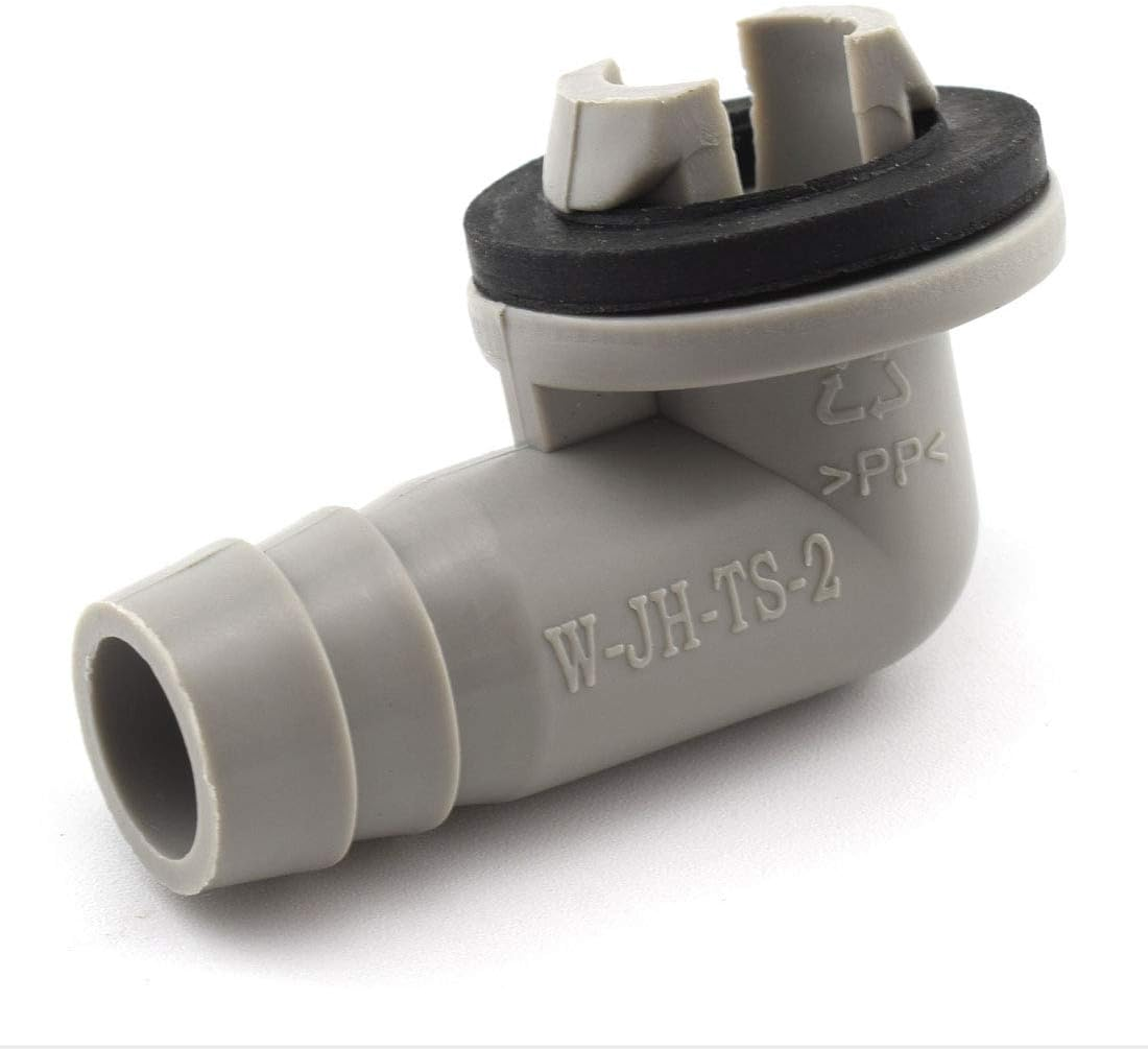 SDTC Tech Air Conditioner AC Drain Hose Elbow Connector Fitting Condensate Draining Adapter Part with Rubber Ring, 3/5 Inch(15Mm) image number 2