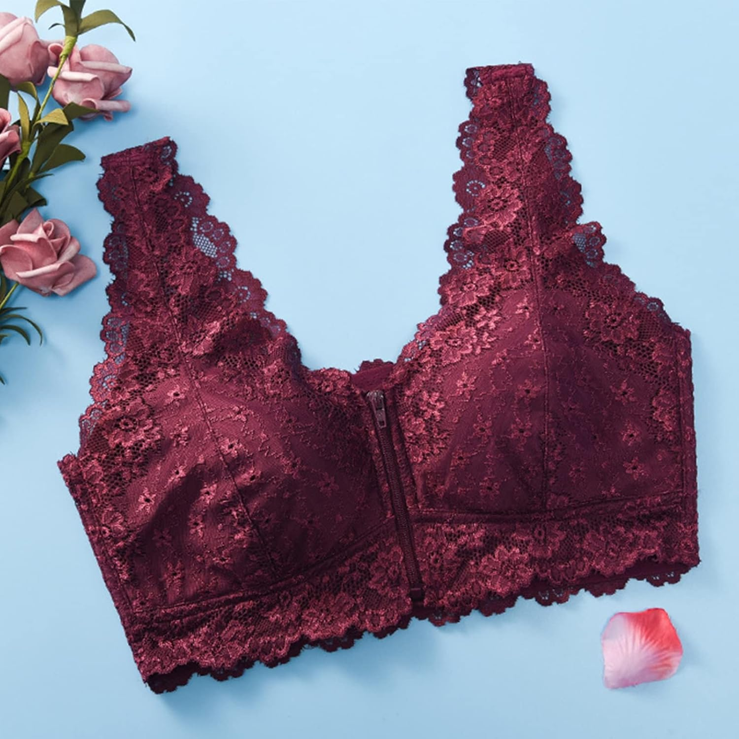 Front Closure Everyday Bra for Mastectomy Women Breast Prosthesis Wireless Post Op Pockets Bras with Removable Pads (Color : White, Size : Xxxl/Xxx-Large)