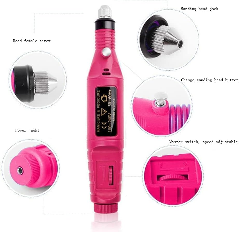 Acrylic Nail Kit,Acrylic Powder Set,Electric Nail Drill Set Polish Pen File Kit, Nail Lamp Manicure Dryer Lamp, Acrylic Nail 3D Art Manicure Supplies for Beginners with Everything image number 3