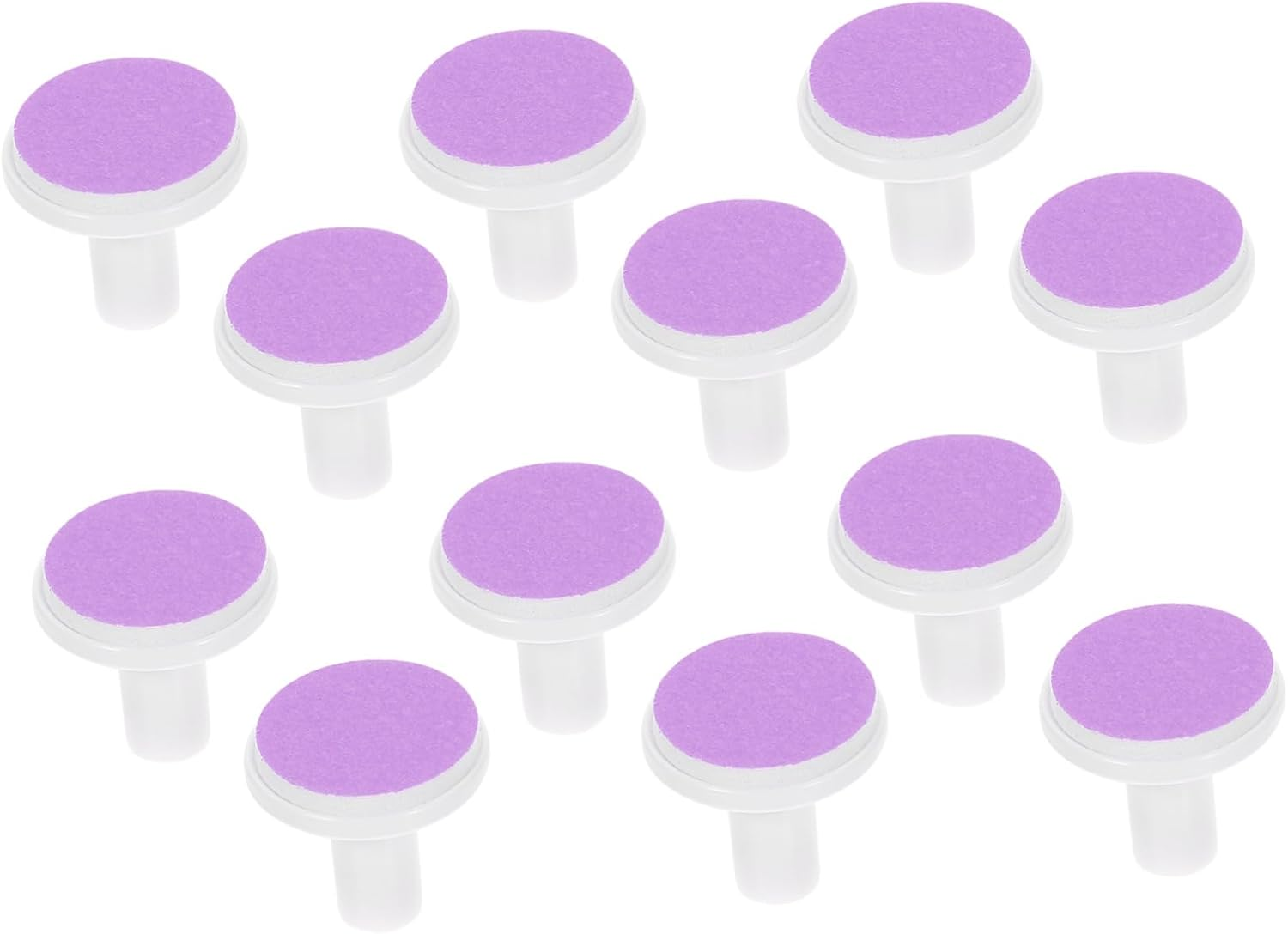 Vaguelly 12Pcs Electric Infant Nail Trimmer Replacement Heads Purple Nail Grinding Pads for 6-12 Months Tool for Newborns