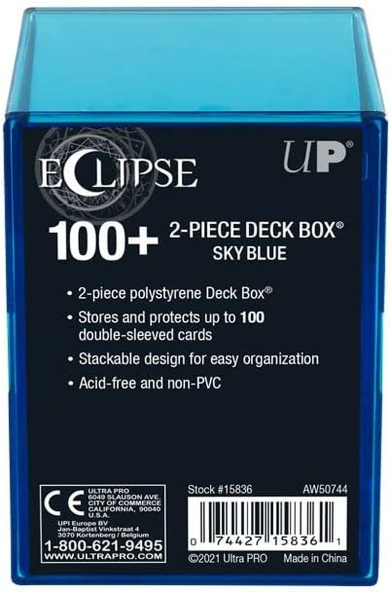 Ultra Pro Eclipse 2-Piece Deck Box, Sky Blue - Apple Red image number 7