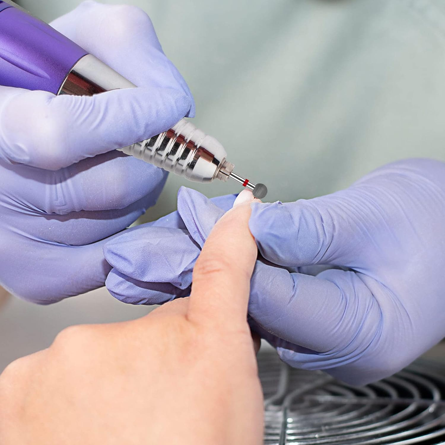 Difenni Cuticle Drill Bit,Nail Drill Bits Flame Cuticle Clean Drill Bit for 3/32''Electric Nail File Machine Cuticle Bit Nail Prep Tool (Red-Ball Shape)