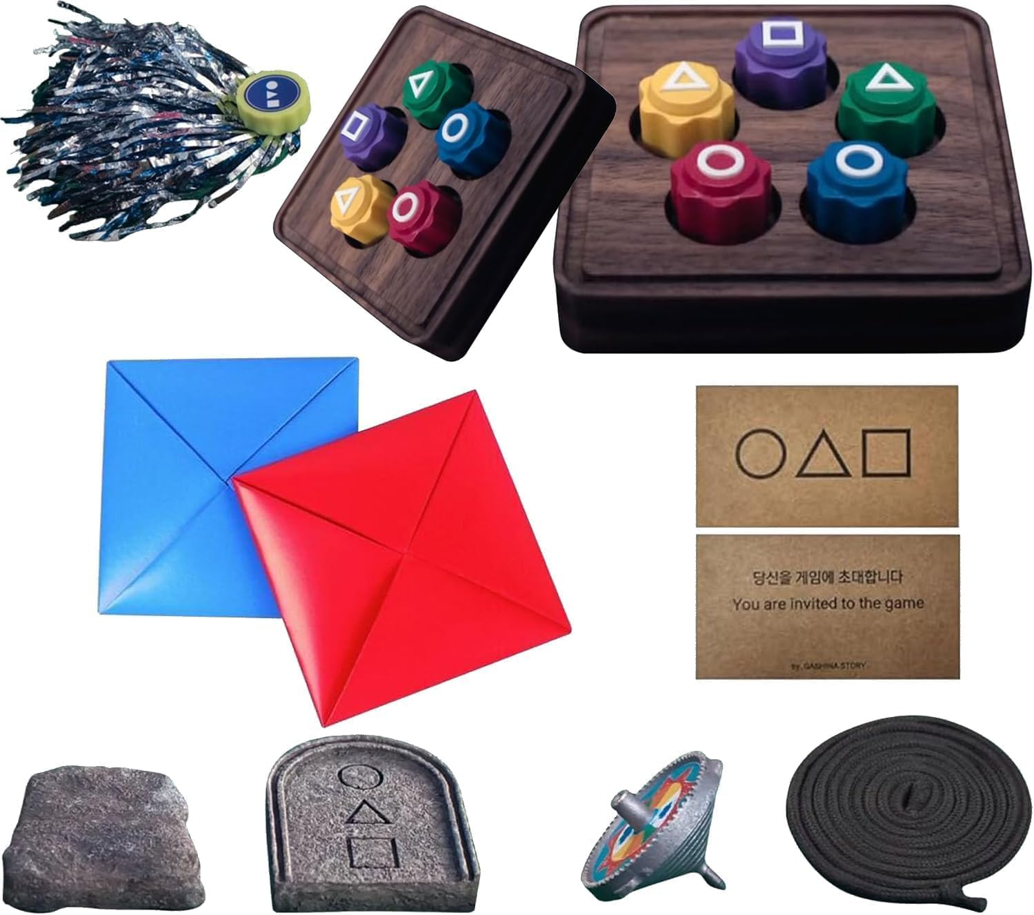 Korean Folk Game Set,Korean Folk Game Set, Gong-Gi, Biseokchigi, Jebi Chagi, Paeng-Y, DDAKJI Game Set, Family Travel Game,Family Travel Game, Party Games,Stone Catching Game,