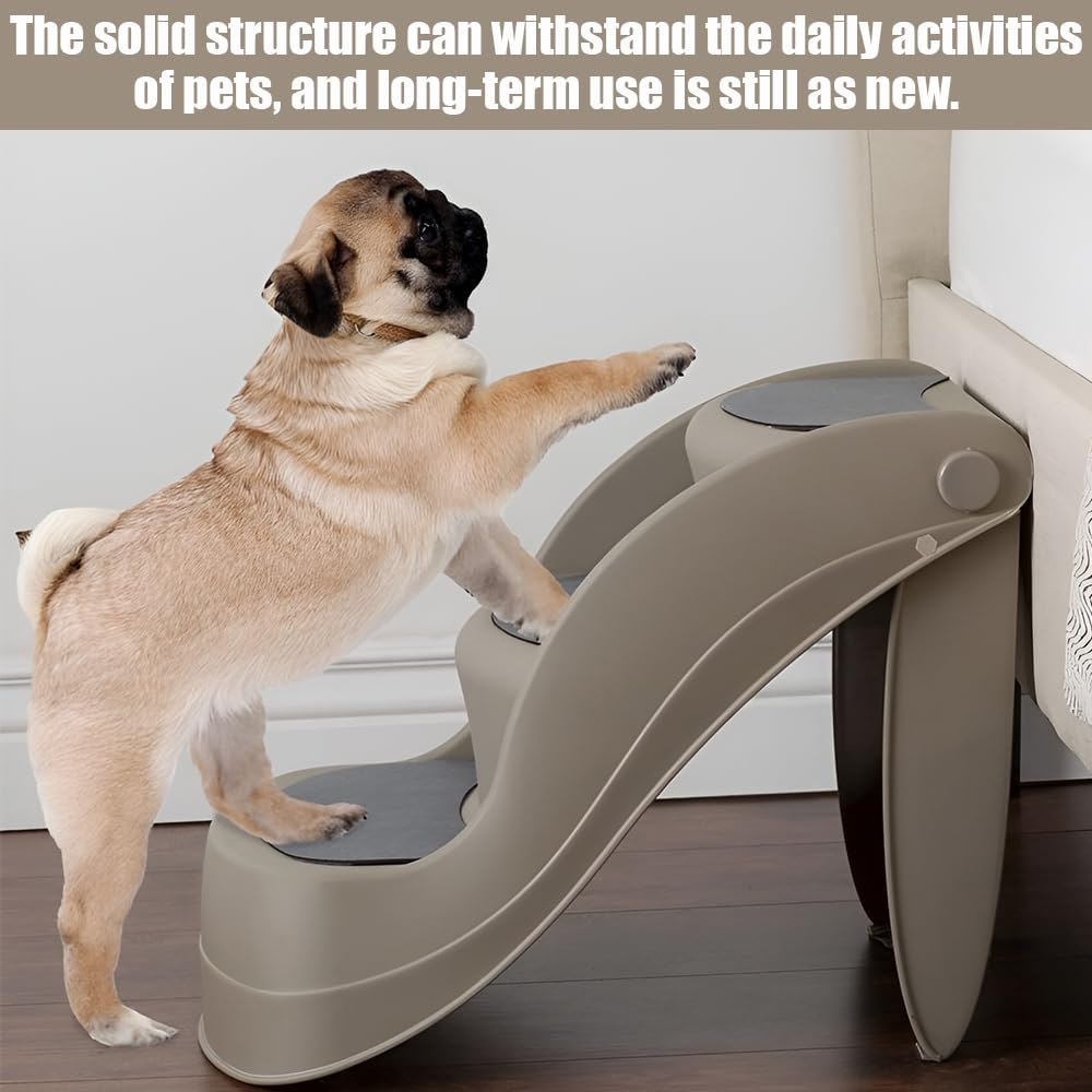3-Step Pet Stairs, Non-Slip Pet Ramp, Dog Ladder Cat Ramp, Portable Dog and Cat Steps, Pet Stairs for High Beds, Sofas, and Vehicles (49 * 38 * 38 CM image number 1