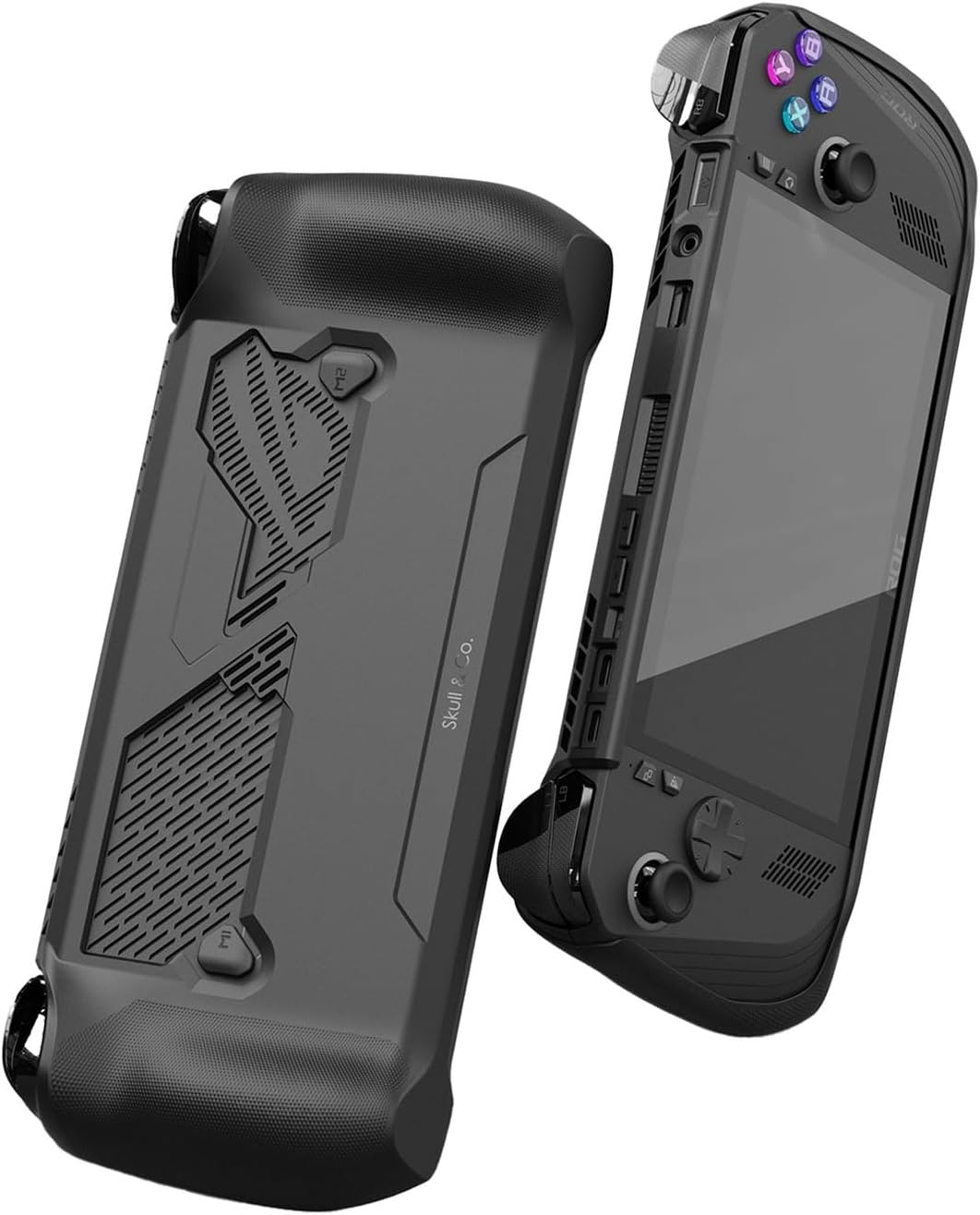 Skull & Co. Gripcase Ally for ROG Ally X: a Soft Protective Case with Textured Grips Full Protection and Stand, Shock-Absorption Non-Slip and Anti-Scratch Cover Design - Black image number 5