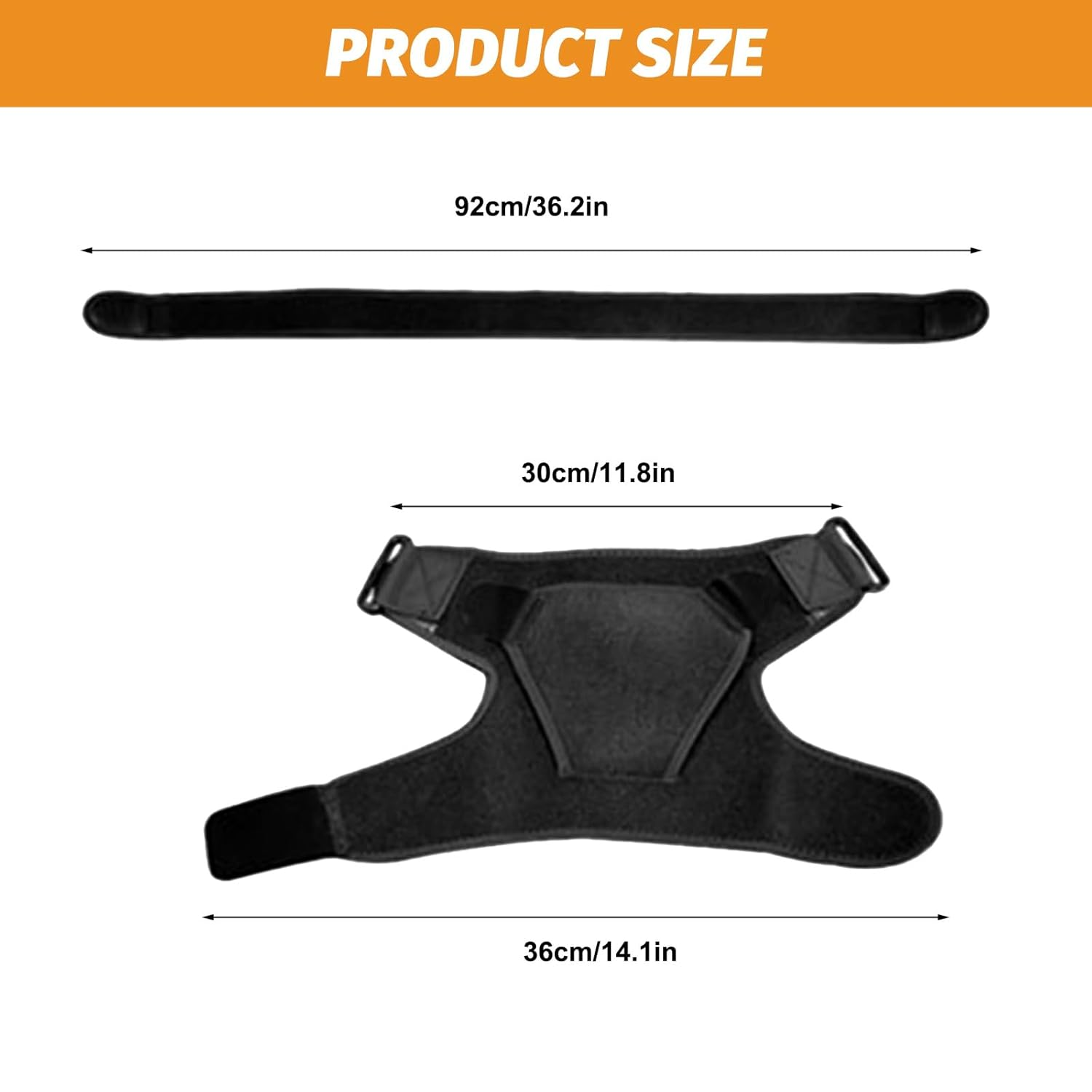 Shoulder Support Brace with Pressure Pad for Men & Women &ndash; Relief for Torn Rotator Cuff, Tendonitis, Dislocation, AC Joint, Bursitis, Labrum Tear, and Shoulder Pain &ndash; Universal Fit for Left or Right Shoulder, Adjustable image number 5