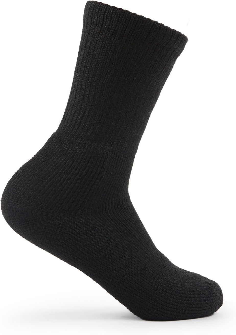 Thorlos Men S Tx Max Cushion Crew Tennis Socks - Large, Black (1 Pair) image number 3