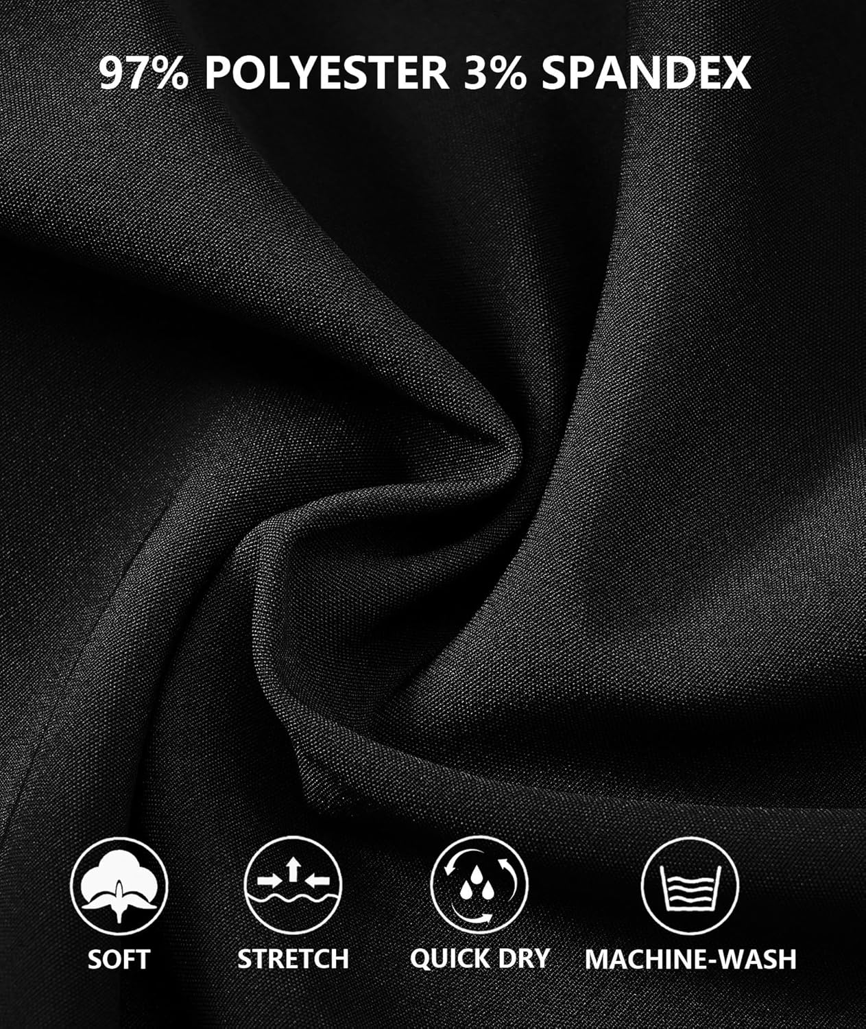 Mens Gym Workout Shorts with Zip Pockets Polyester Sport Athletic Training Shorts Dry Fit 2 Pack Running Tennis image number 6