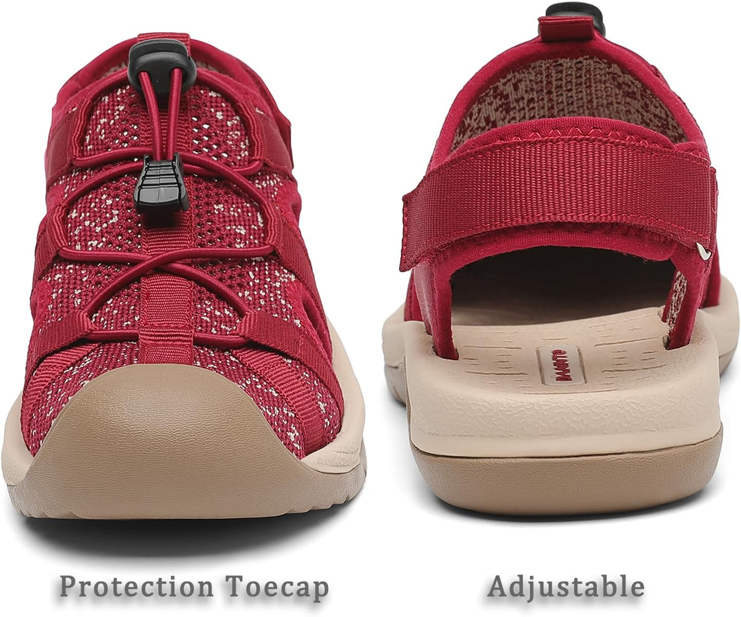 Dannto Women'S Sport Sandals Close Toe Mesh Hiking Outdoor Athletic Casual Walking Sandals Water Shoes image number 5