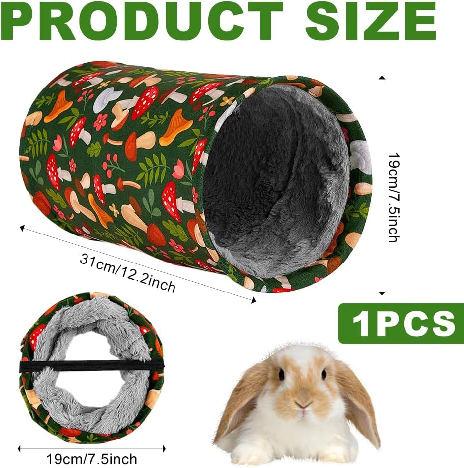 Satiskid Guinea Pig Tunnel, Portable Hamster Hideout for Playing Resting, Small Animal Activity Tunnels for Dwarf Rabbits Chinchilla Guinea Pigs Hamster Squirrel image number 1