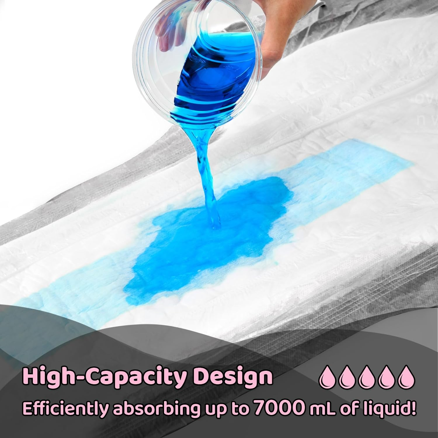 Littleforbig Ultra Absorbent 7000 Ml Adult Printed Diaper 10 Pieces - Goth Brat (Large 91-121 Cm) image number 5