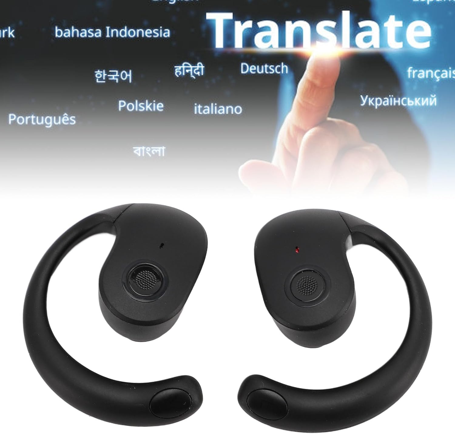 ASHATA Real Time Language Translation Earbuds, Noise Cancelling Translator Earbuds, Translation with 133 Languages Translator Earphones with APP for Music and Call image number 5