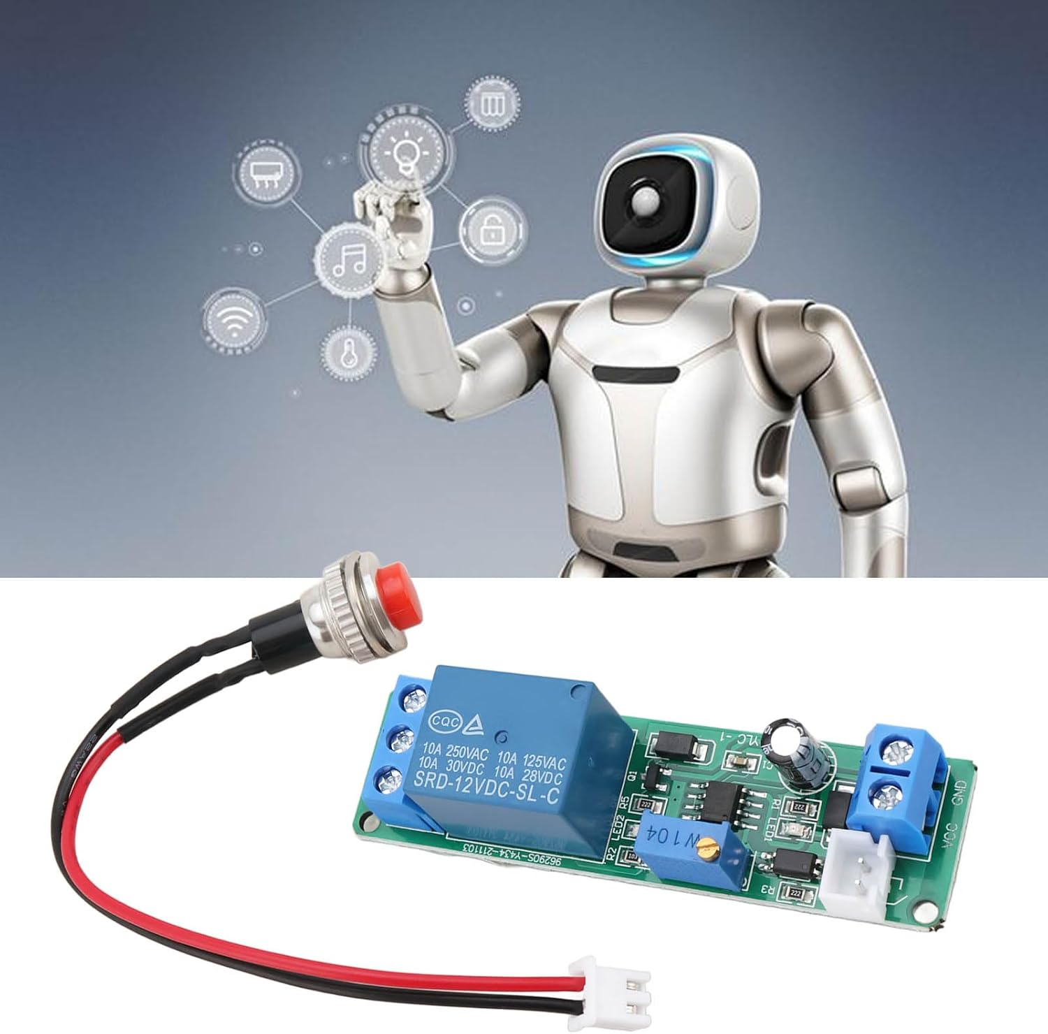 Emsea 2Pcs DC 12V Adjustable Timer Delay Turn off Module 1~10S Timing Relay for Robot Intelligent Product Development Automation Equipment PLC Development image number 3