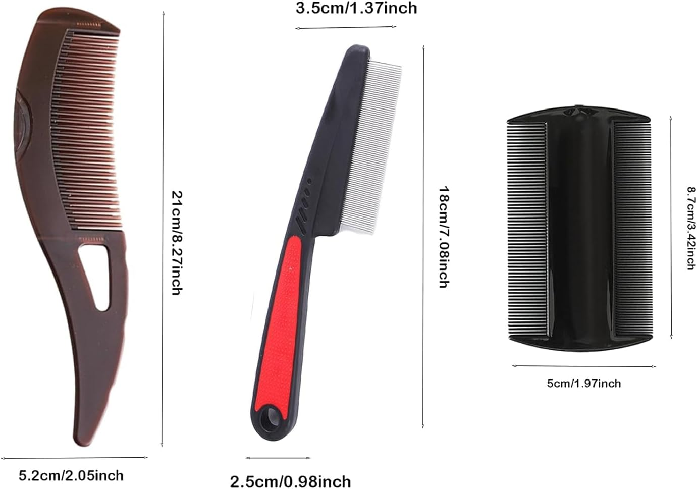 3PC Stainless Steel Fine Tooth Comb Dandruff Comb Dandruff Remover Comb Scalp Sweep Detoxing Comb,Scalp Psoriasis Comb Dandruff Removal Comb,Scalp Psoriasis Combdandruff Comb Scalp Sweep Detoxing Comb image number 2