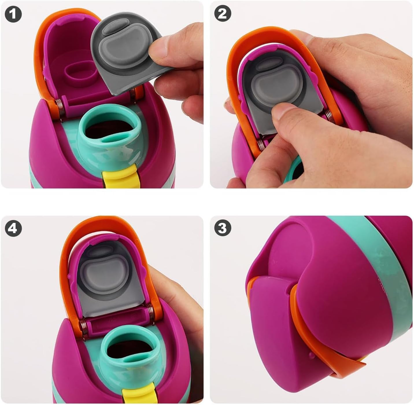 Silicone Seal Stopper Replacement, Mtxorvix 8Pcs for Owala Freesip Water Bottle Lid, Easy to Install And, Silicone Materials, Practicality, Compatible for anti Spill Lid Stopper