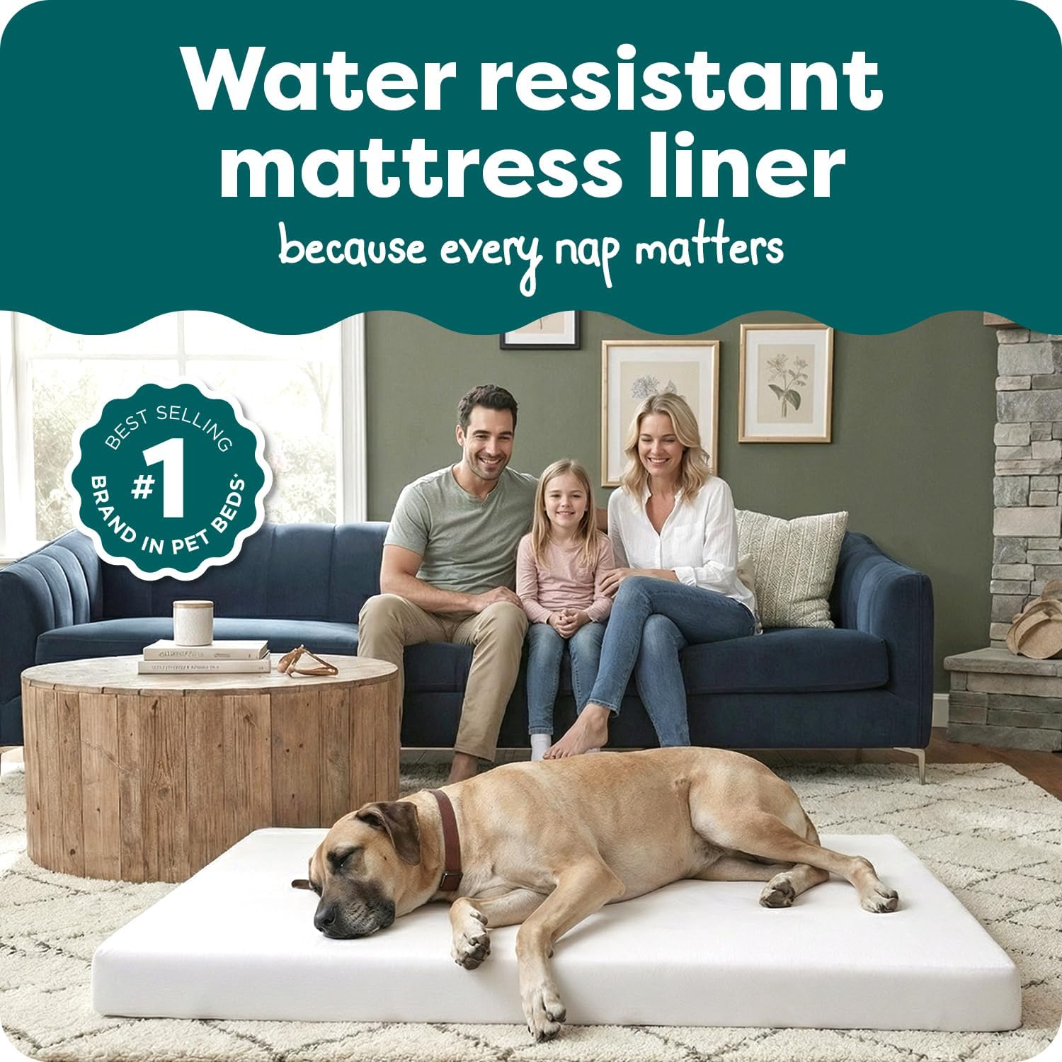 Furhaven Pet Dog Bed Cover - Water-Resistant Sofa-Style, Chaise, & Mattress Pet Bed Replacement Mattress Protector Interior Liner Cover for Dogs & Cats, Jumbo Plus image number 2