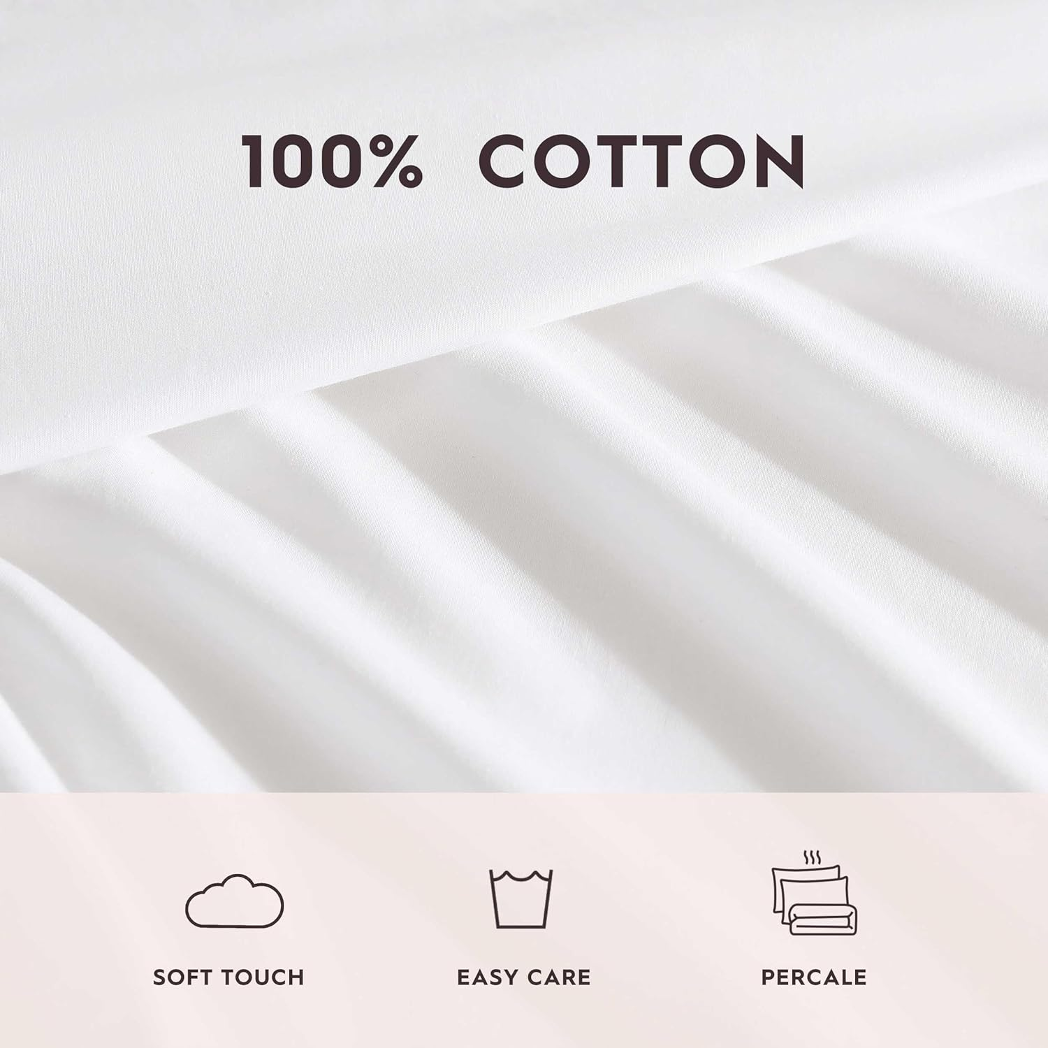 Laura Ashley - Sheet Set, Breathable Cotton Percale Bedding with Matching Pillowcases, Soft Home Decor (Scallop Blue, Full) image number 1