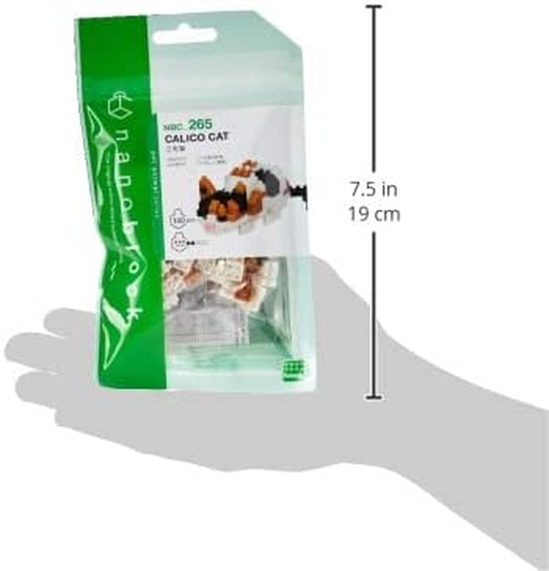 Nanoblock Calico Cat Building Kit, Orange image number 1