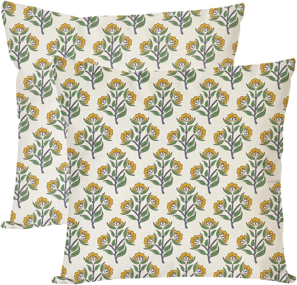 PANDICORN Chinoiserie Pillow Covers 18X18 Set of 2, Chinoiserie Decorative Throw Pillows Cases, Chinoiserie Decorations for Home Couch Sofa PP-288-18