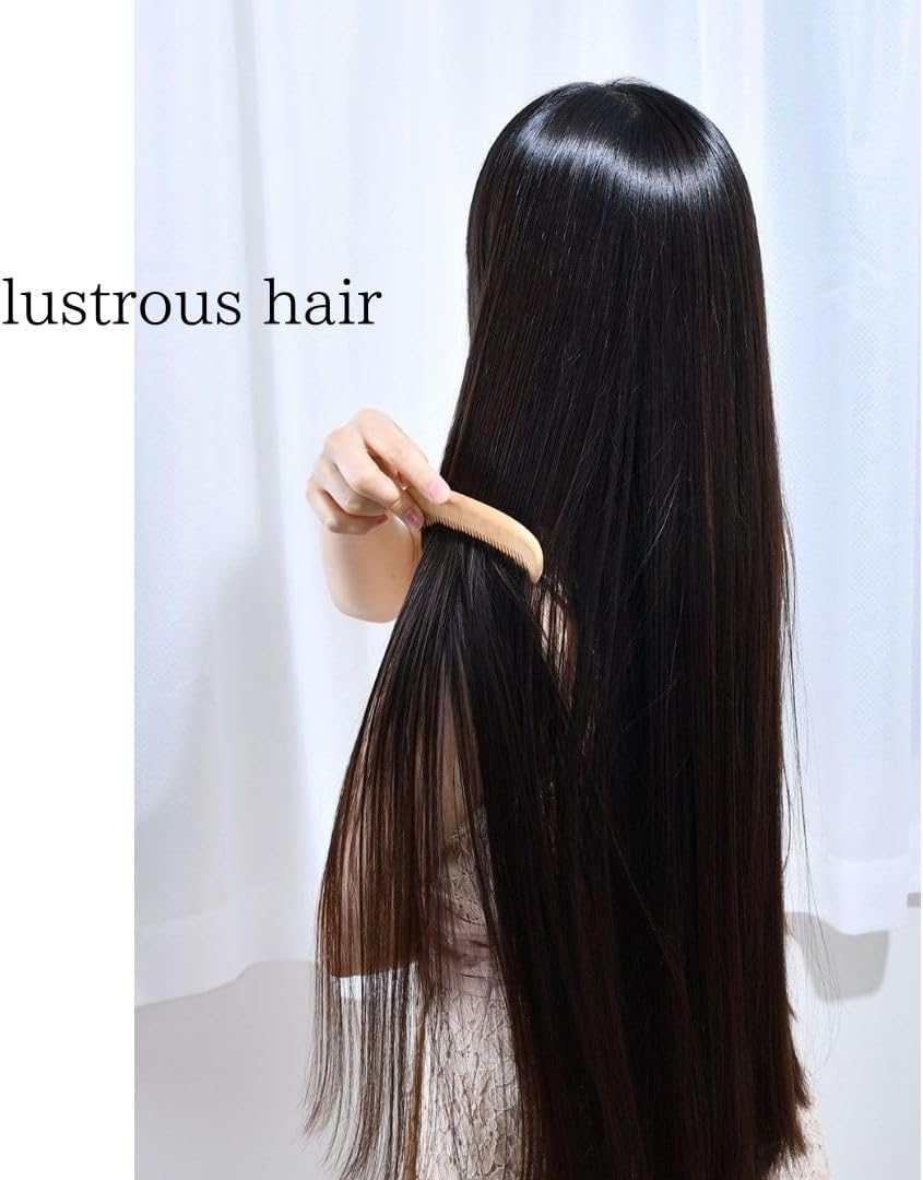 Daiso [Japanese Style] Peach Wood Natural Comb - anti Static Hair Lustrous Hair Can,Also Make Oil Combs. 8973 image number 4