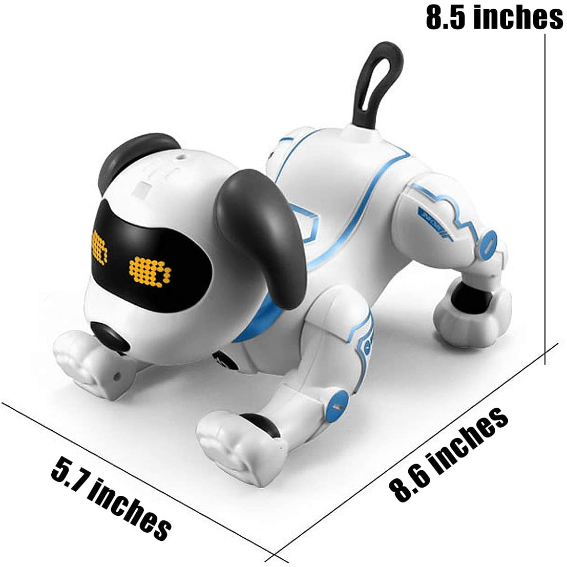 Fisca Remote Control Dog, RC Robotic Stunt Puppy Toys Handstand Push-Up Electronic Pets Dancing Programmable Robot with Sound for Kids Boys and Girls Age 6, 7, 8, 9, 10 Year Old image number 2