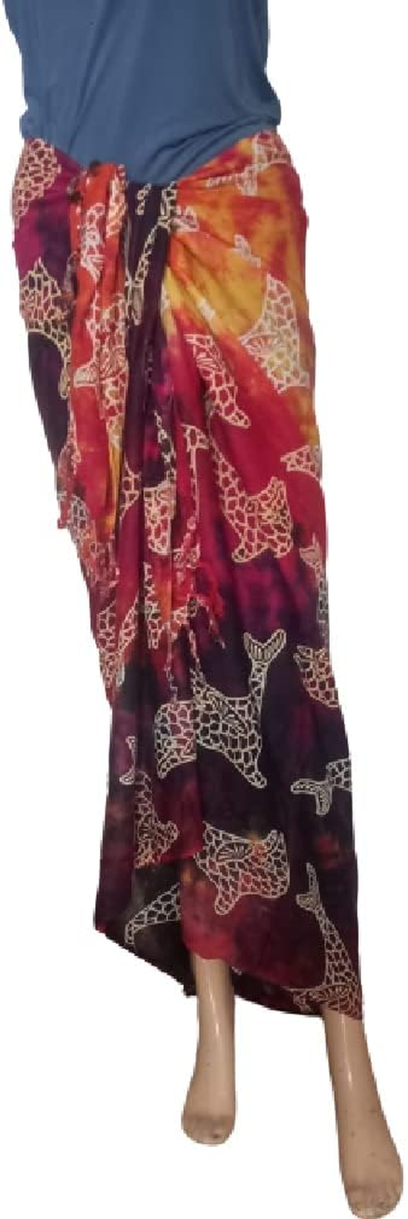 KVR Beach Long Batik Designer Swimsuit Wrap Cover up Women Girl Sarong Pareo image number 2